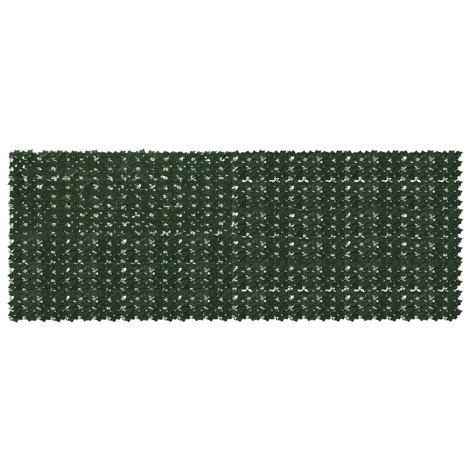vidaXL Balkonsichtschutz mit Blättern Dunkelgrün 400 x 150 cm