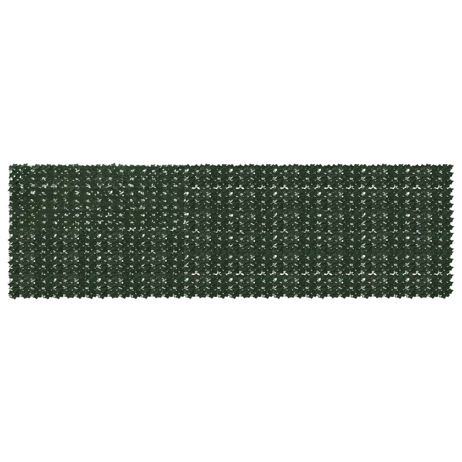 vidaXL Balkonsichtschutz mit Blättern Dunkelgrün 500 x 150 cm