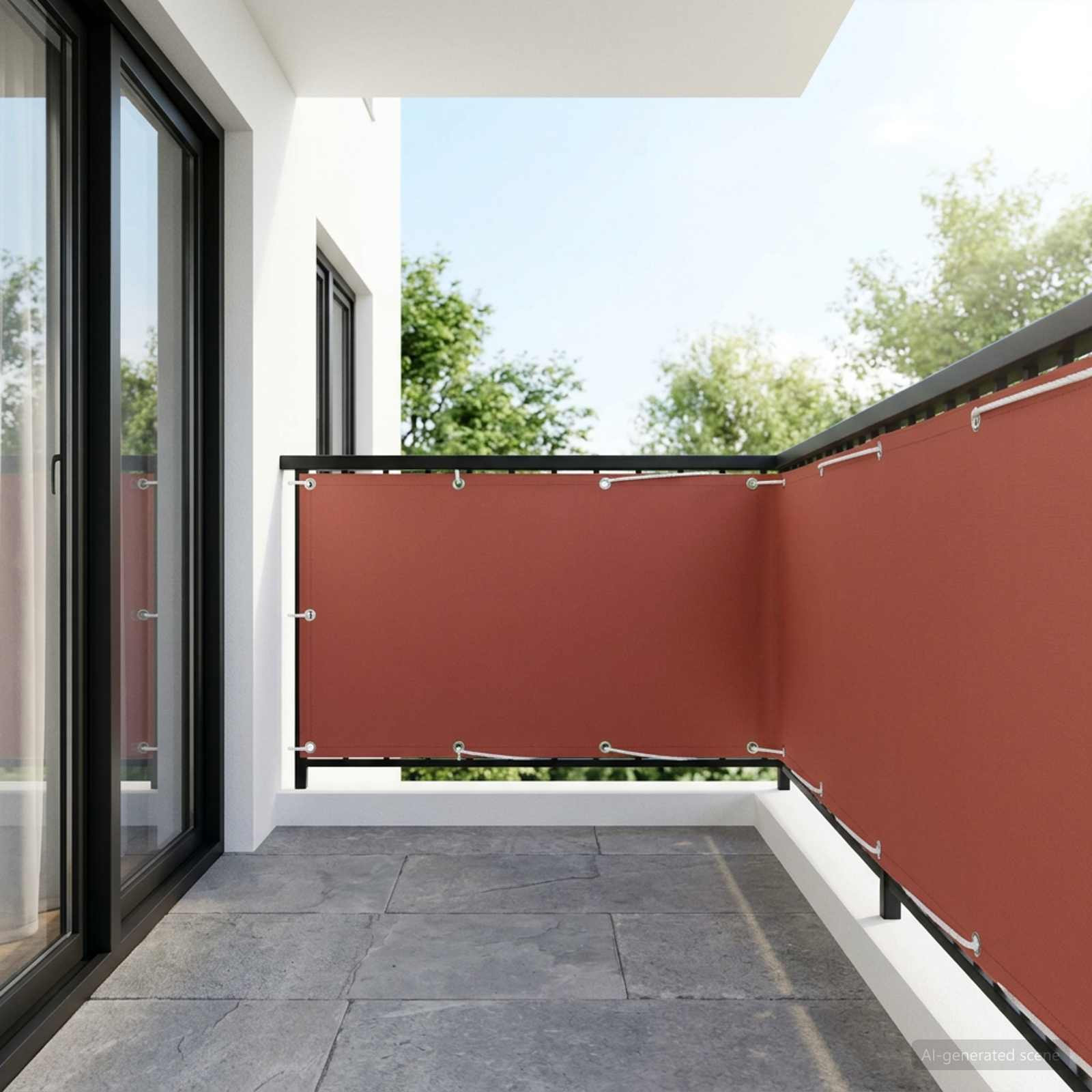 vidaXL Balkon Sichtschutz 150 x 600 cm Stoff mit PU-Beschichtung
