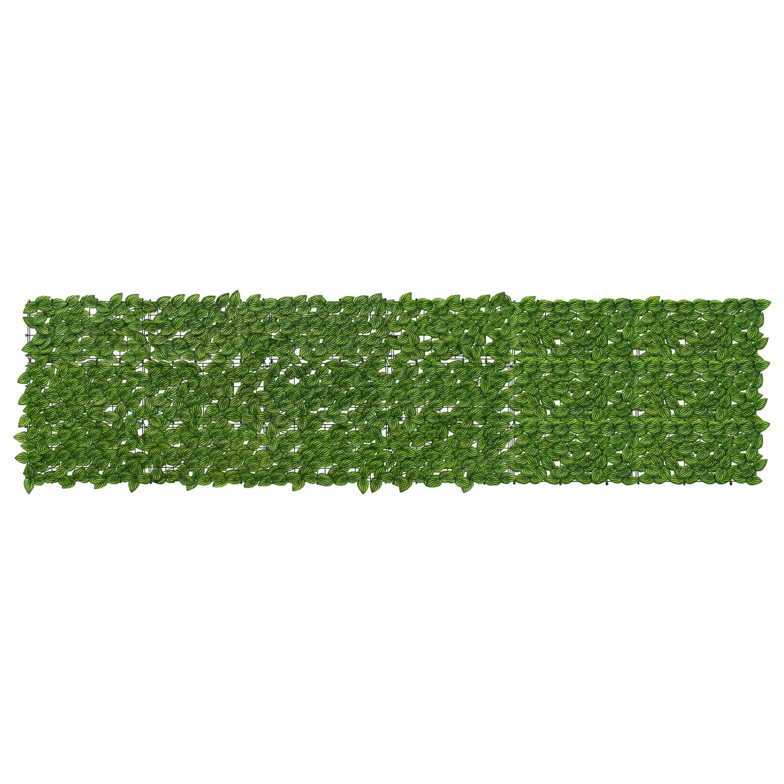 vidaXL Balkonsichtschutz mit Blättern Grün und Gelb 300 x 75 cm