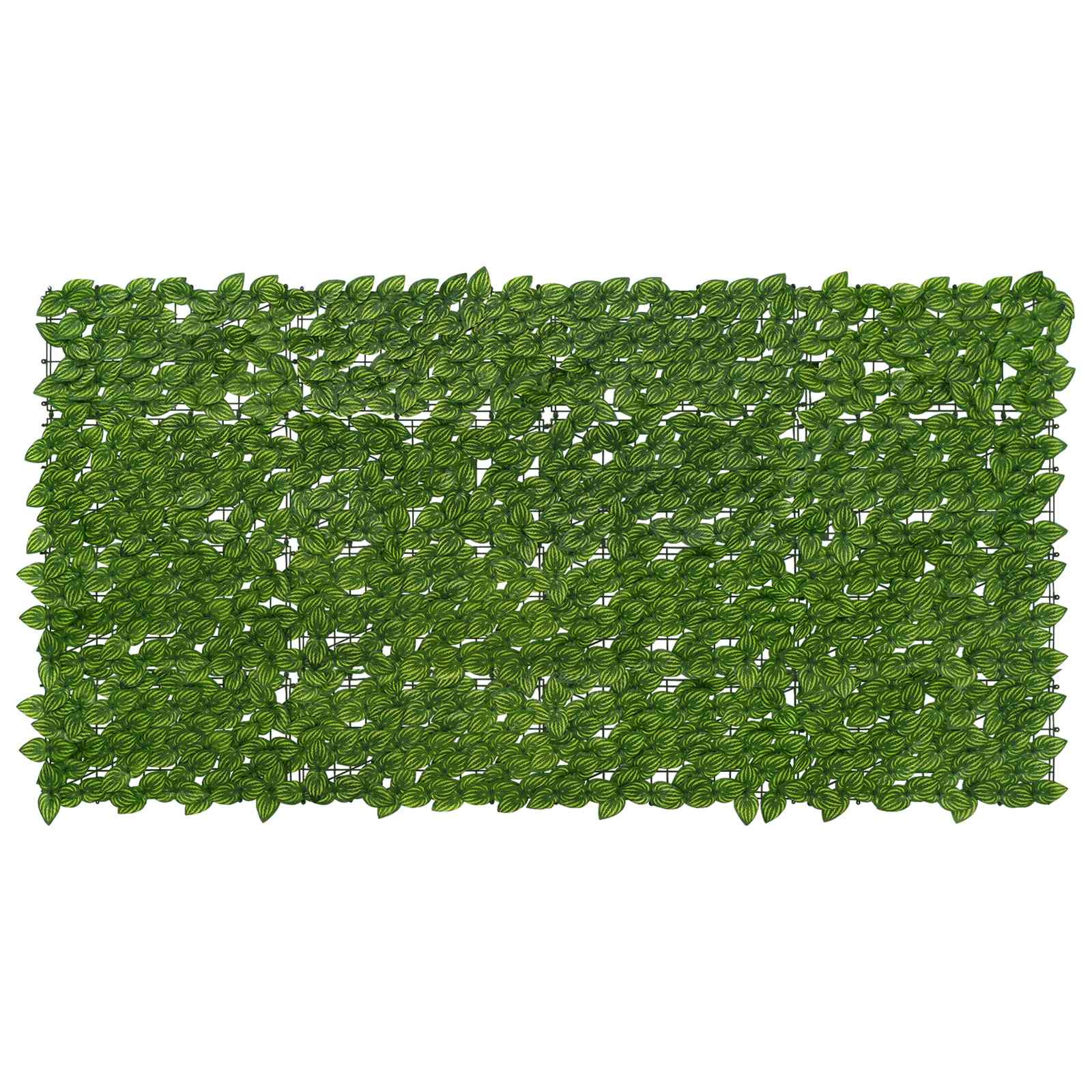 vidaXL Balkonsichtschutz mit Blättern Grün und Gelb 200 x 100 cm