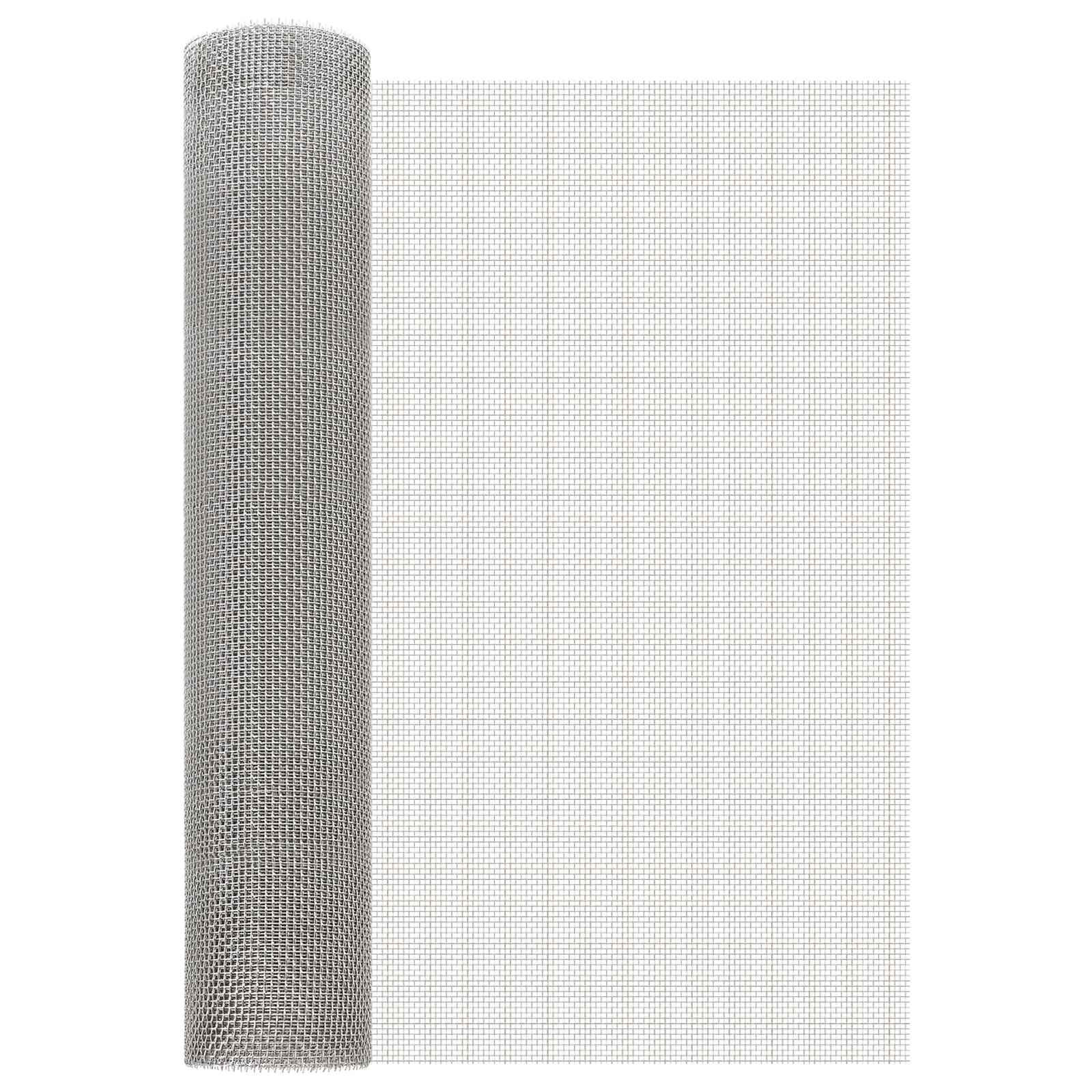 vidaXL Mesh Bildschirm 60 x 1000 cm 6 Mesh Edelstahl 201 Silber
