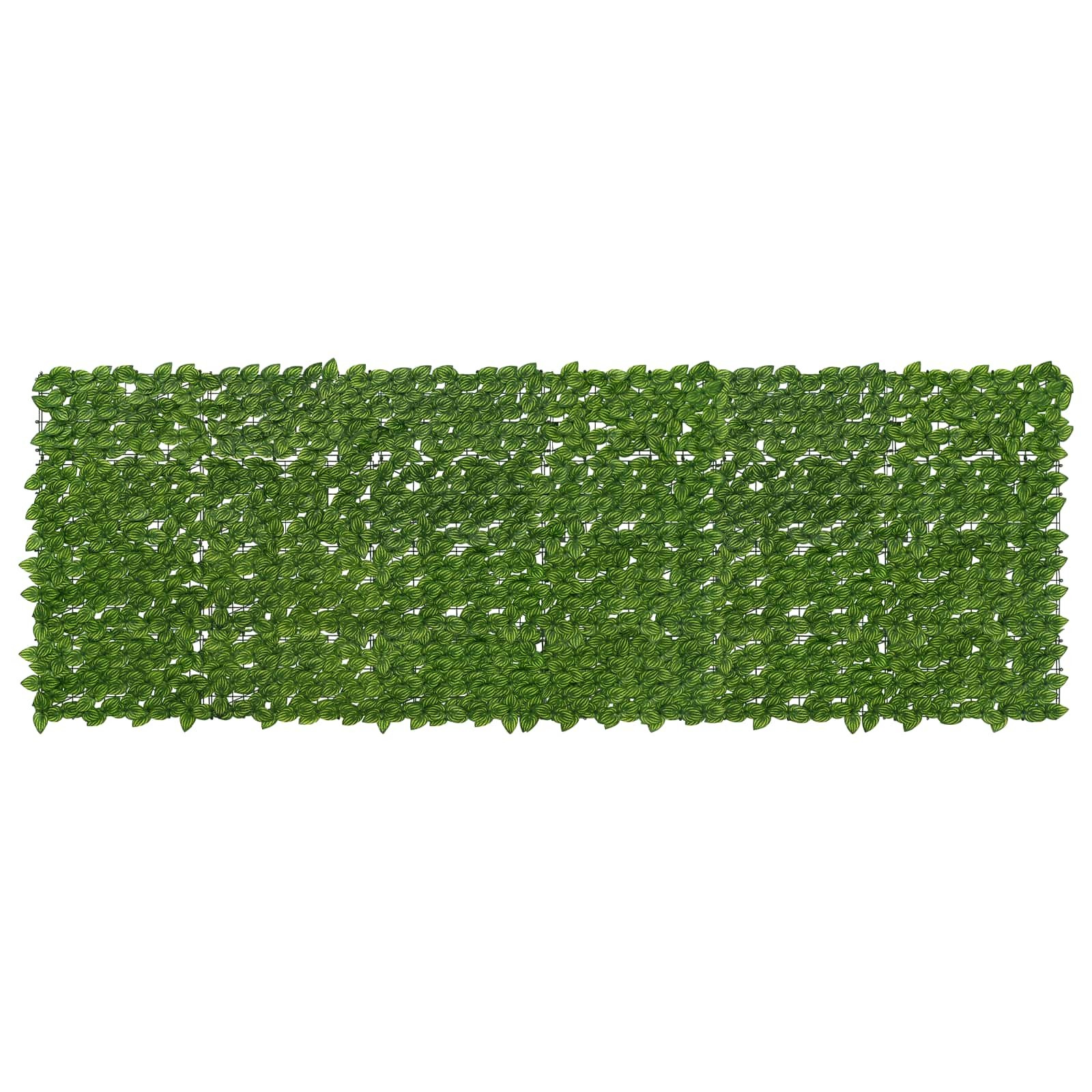 vidaXL Balkonsichtschutz mit Blättern Grün und Gelb 300 x 100 cm