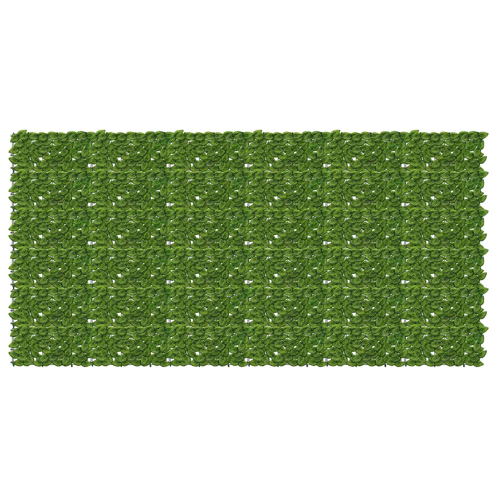 vidaXL Balkonsichtschutz mit Blättern Grün und Gelb 300 x 150 cm