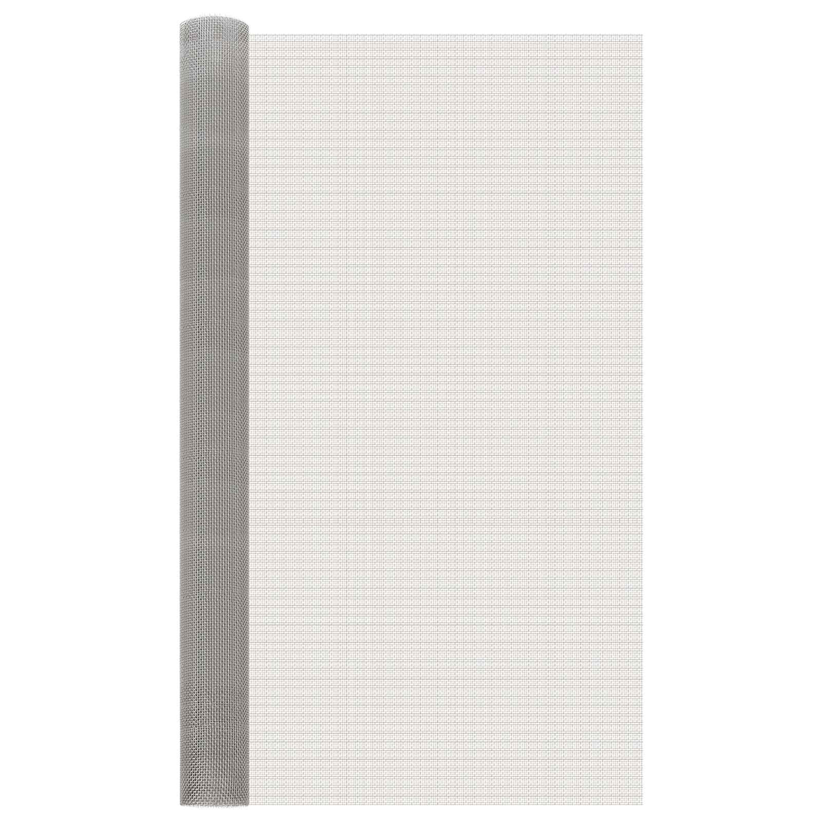 vidaXL Mesh Bildschirm 120 x 1000 cm 6 Mesh Edelstahl 201 Silber