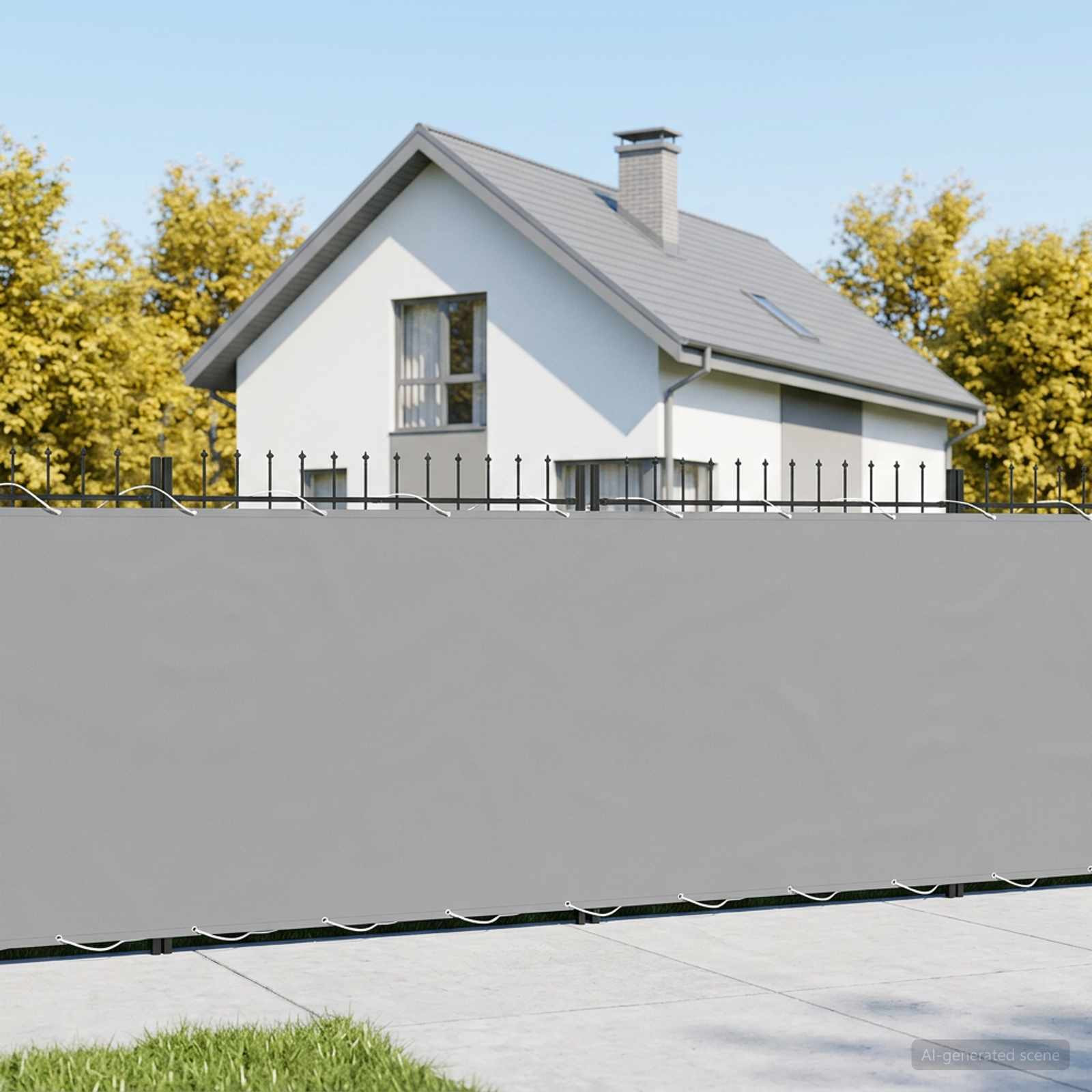 vidaXL Balkon Sichtschutz 1,2 x 15 m Stoff mit PU-Beschichtung