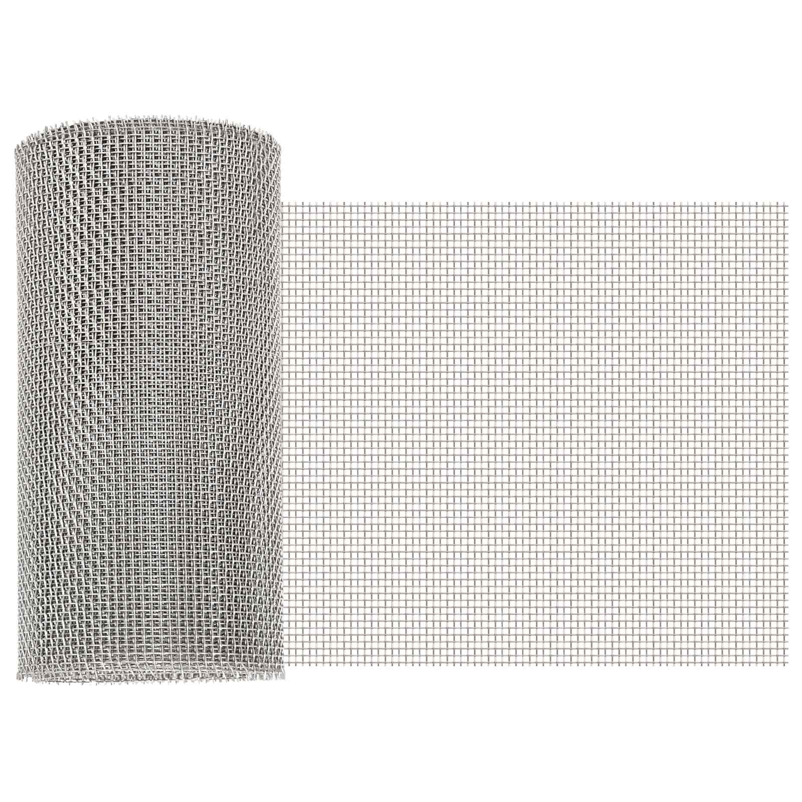 vidaXL Mesh Bildschirm 20 x 1000 cm 8 Mesh Edelstahl 201 Silber