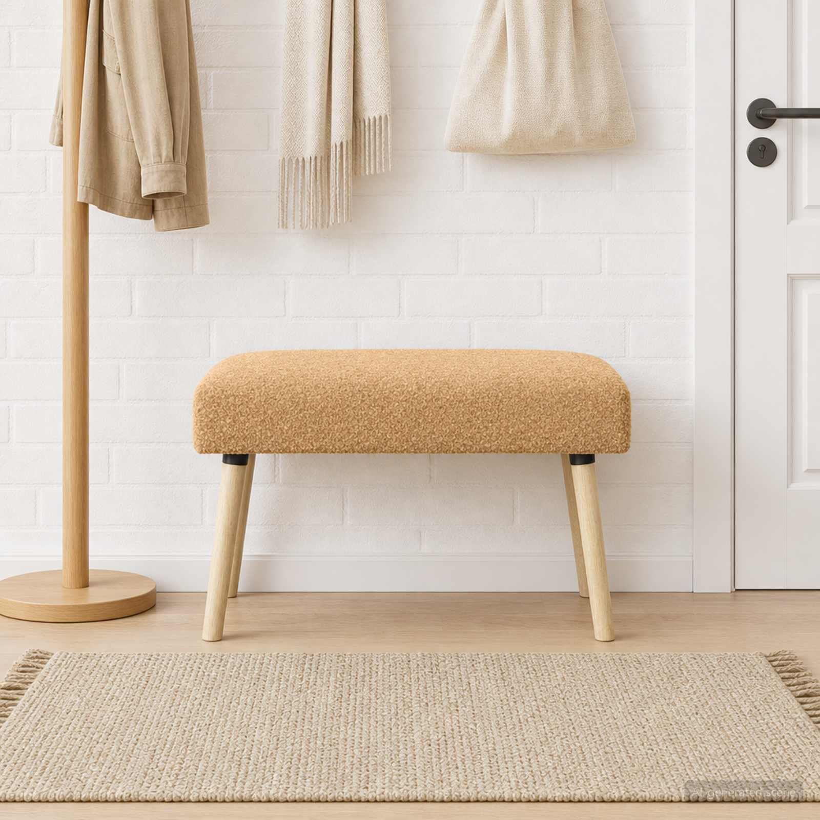 vidaXL Bank Uni Beige 80 x 40 x 46 cm Bouclé