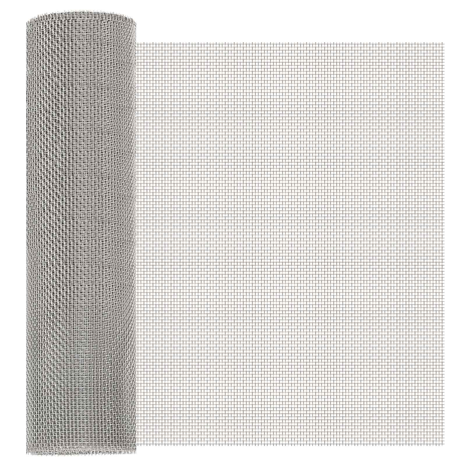 vidaXL Mesh Bildschirm 40 x 200 cm 8 Mesh Edelstahl 201 Silber