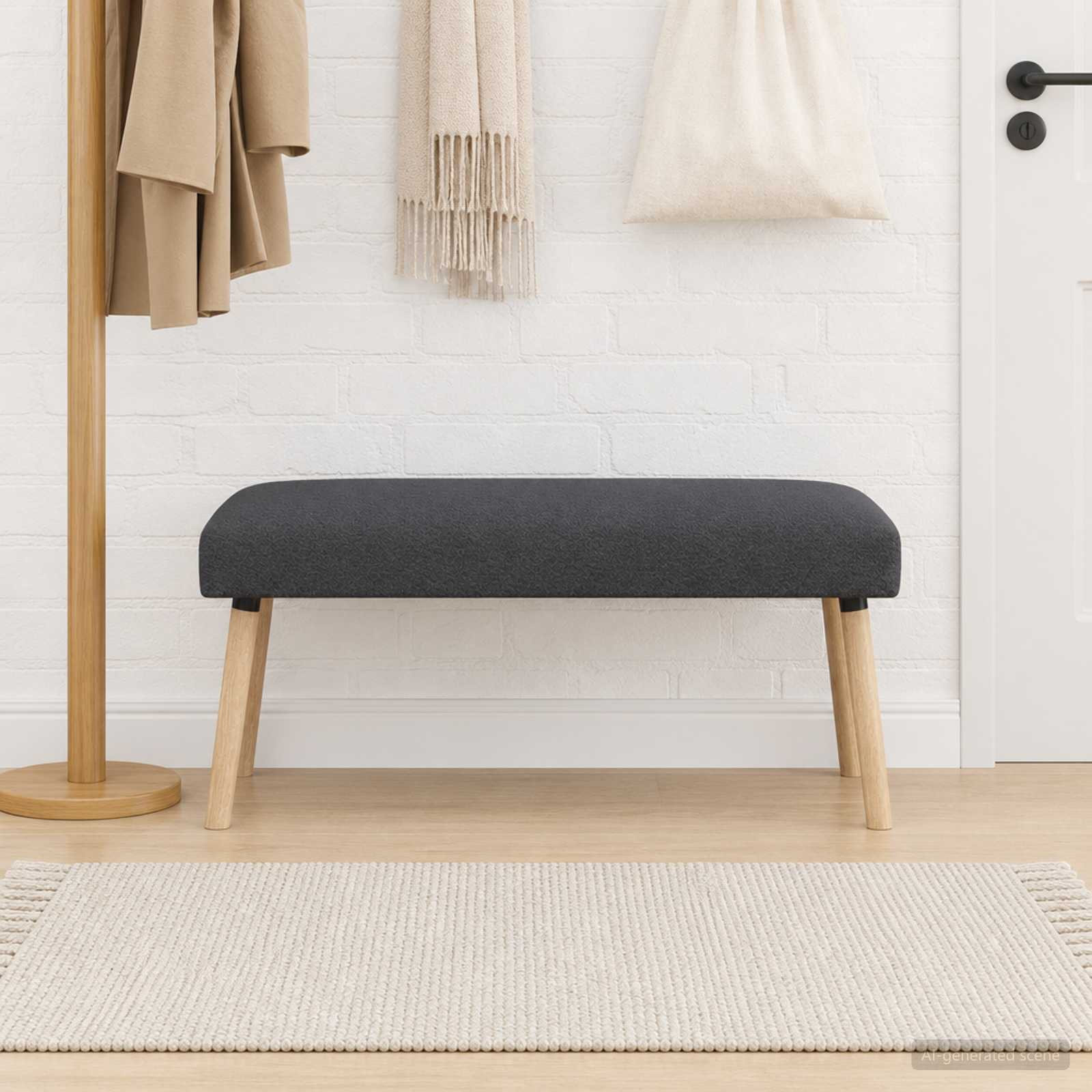 vidaXL Bank Uni Dunkelgrau 110 x 40 x 46 cm Bouclé