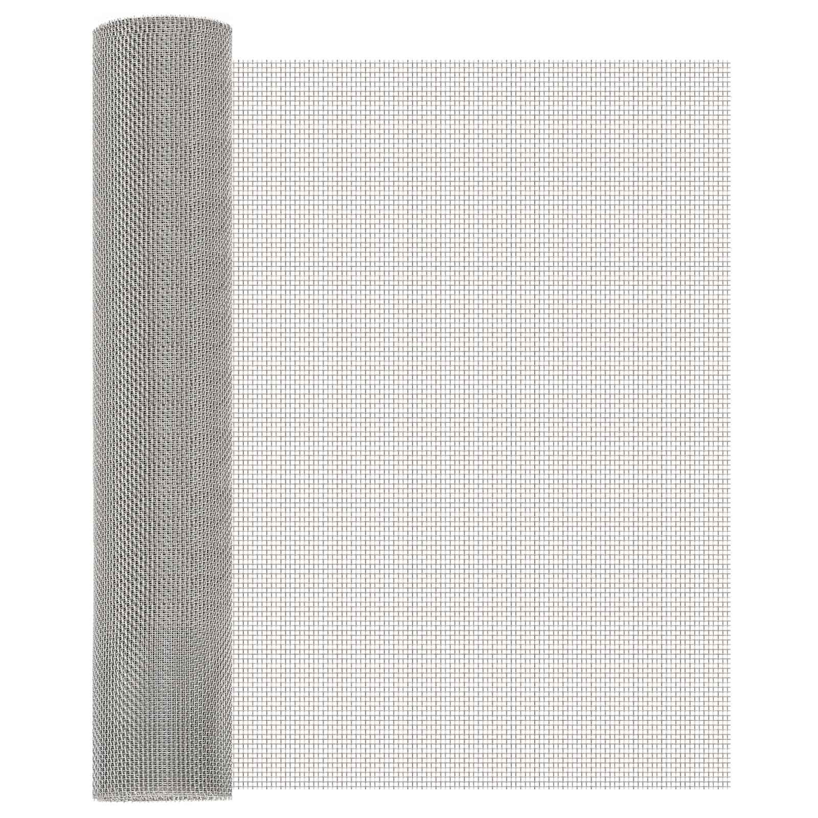 vidaXL Mesh Bildschirm 60 x 500 cm 8 Mesh Edelstahl 201 Silber