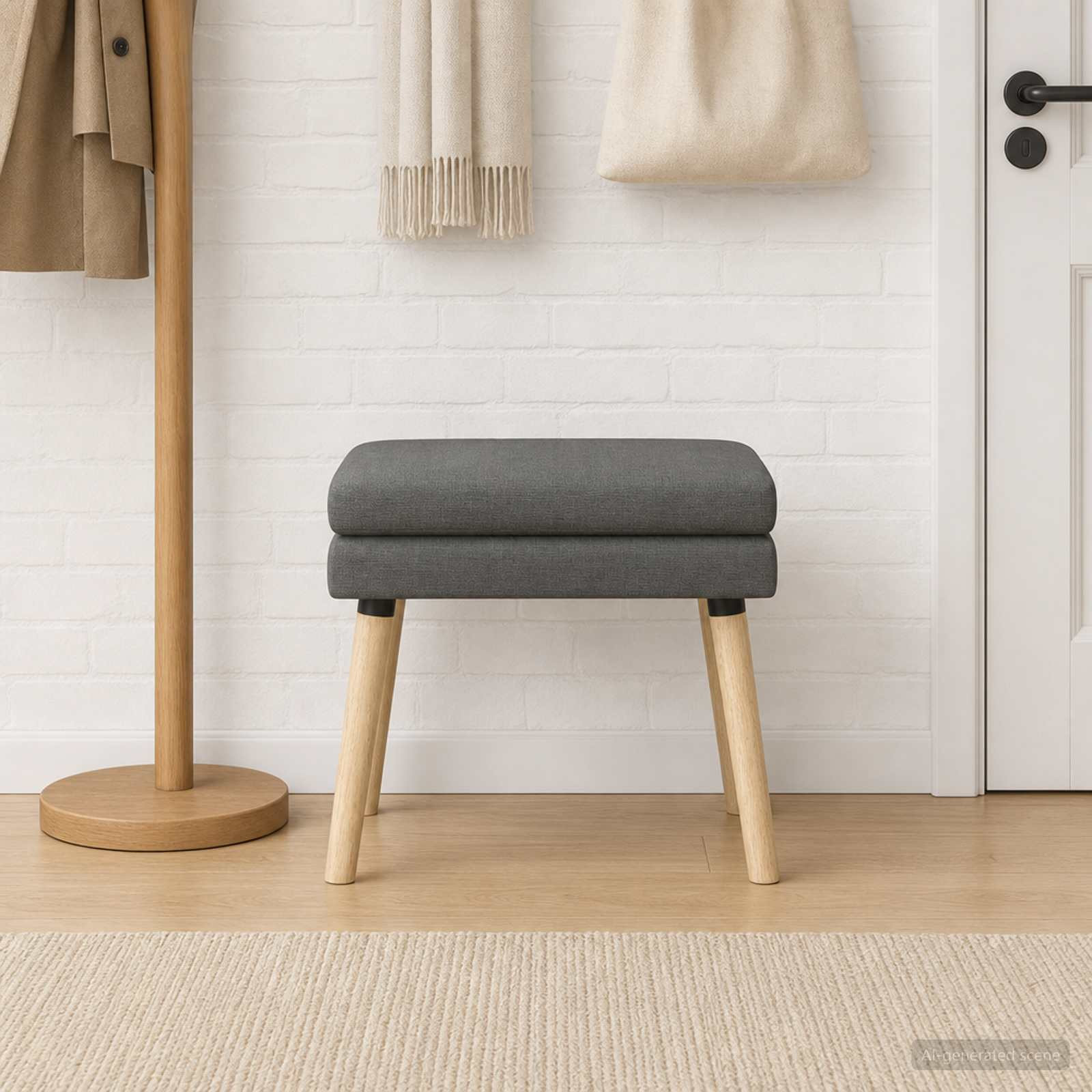 vidaXL Doppellagige Bank Dunkelgrau 60 x 40 x 46 cm Stoff