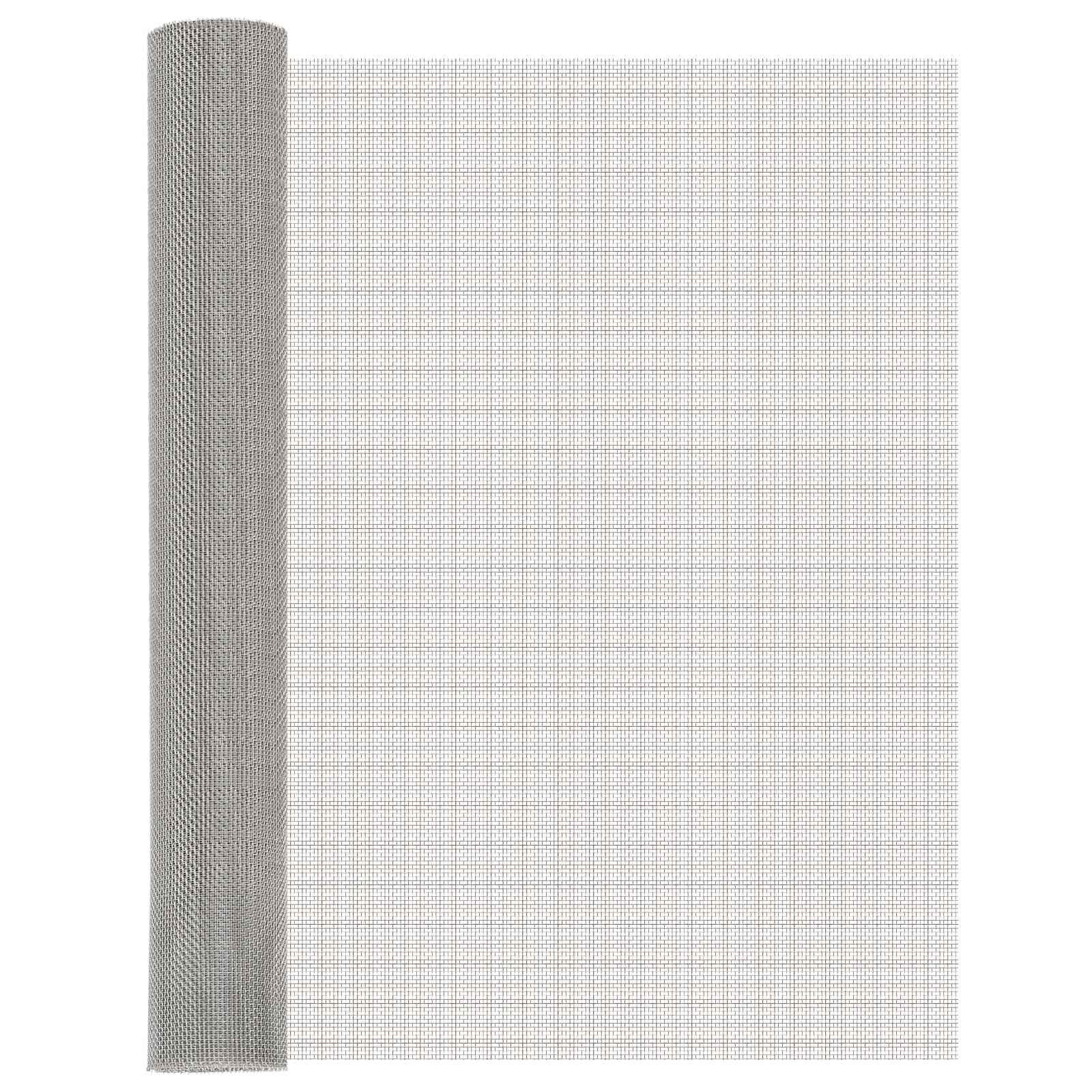 vidaXL Mesh Bildschirm 80 x 200 cm 8 Mesh Edelstahl 201 Silber
