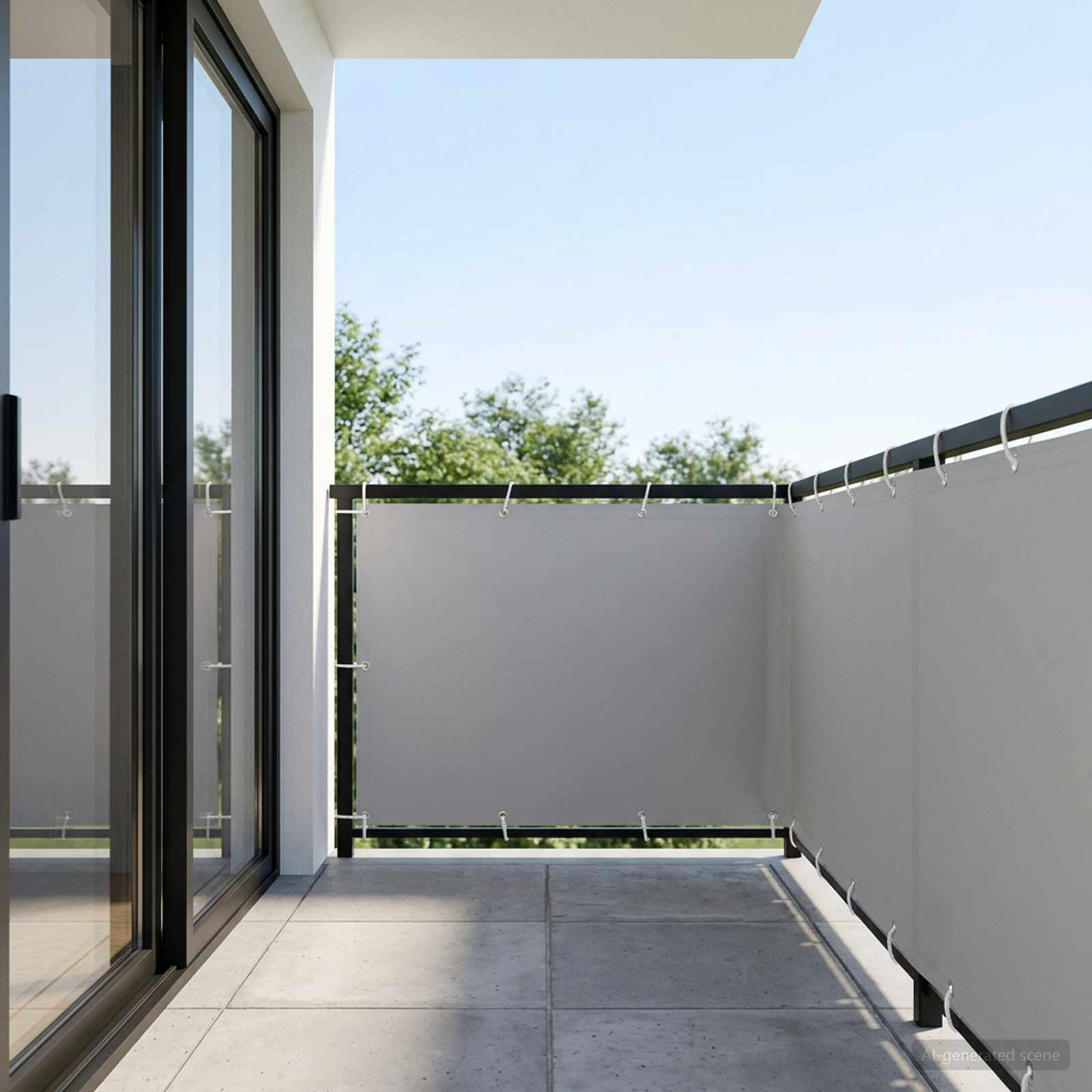 vidaXL Balkon Sichtschutz 1,5 x 15 m Stoff mit PU-Beschichtung