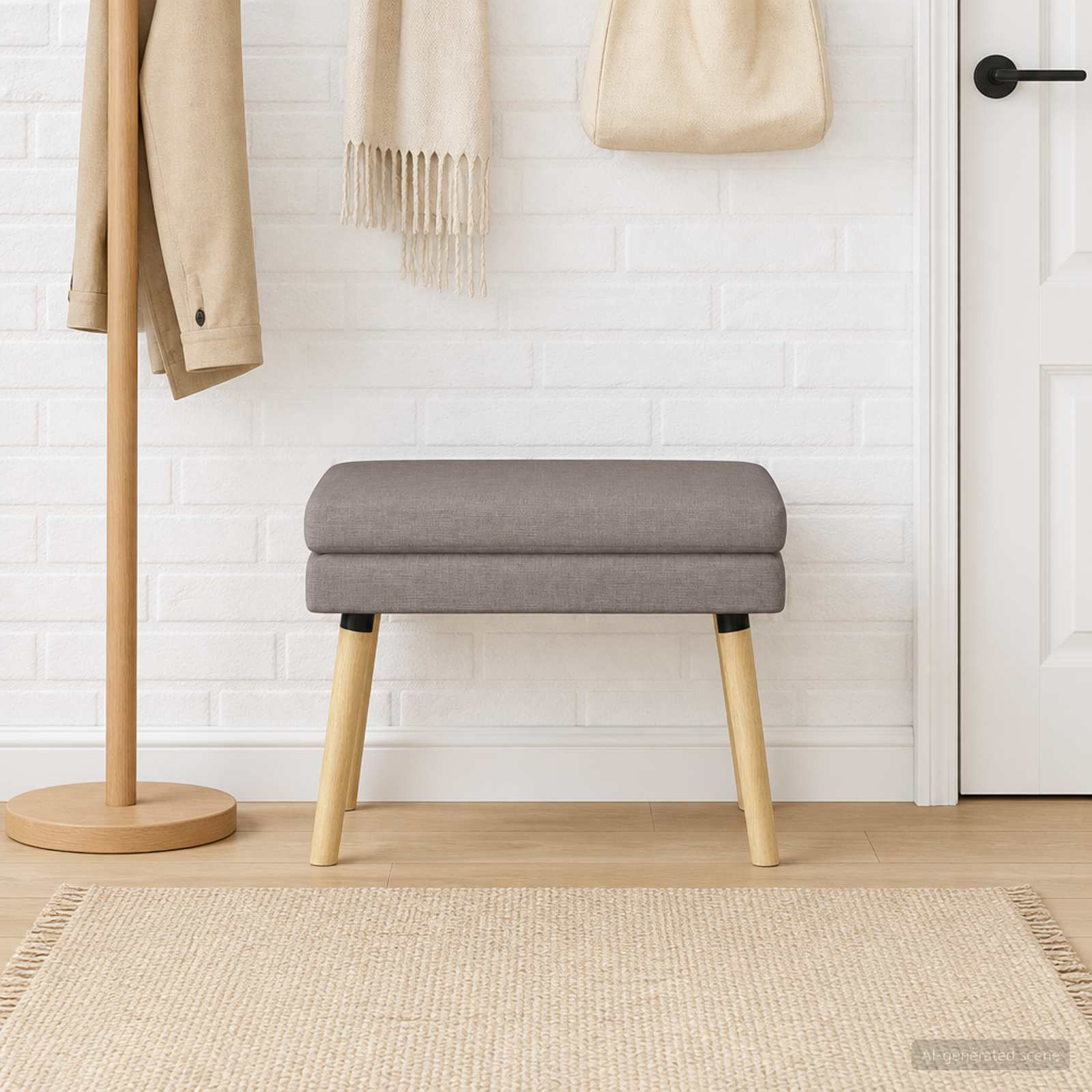 vidaXL Doppellagige Bank Taupe 60 x 40 x 46 cm Stoff