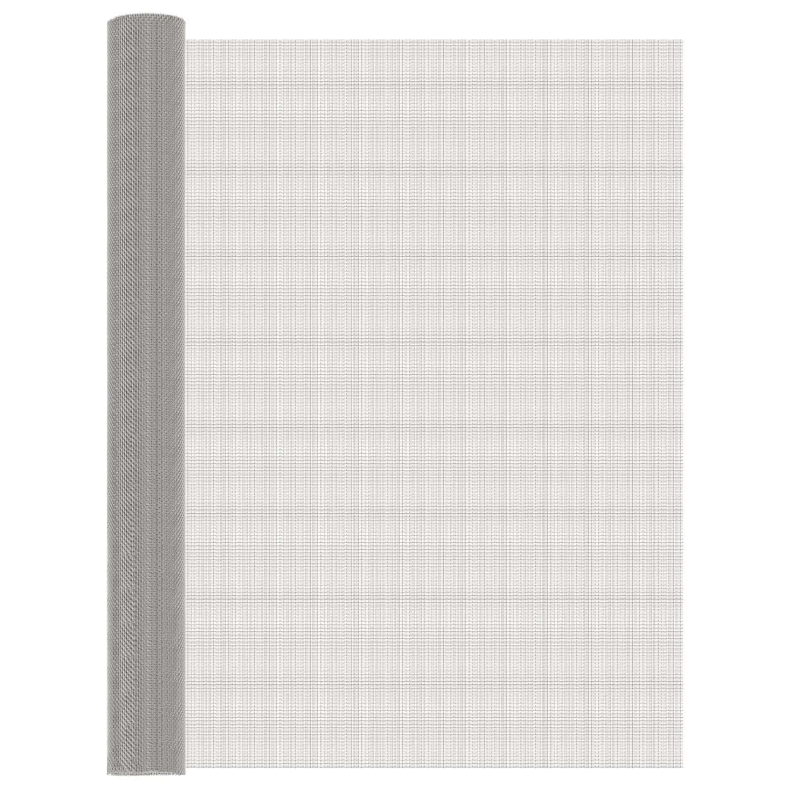 vidaXL Mesh Bildschirm 100 x 500 cm 8 Mesh Edelstahl 201 Silber