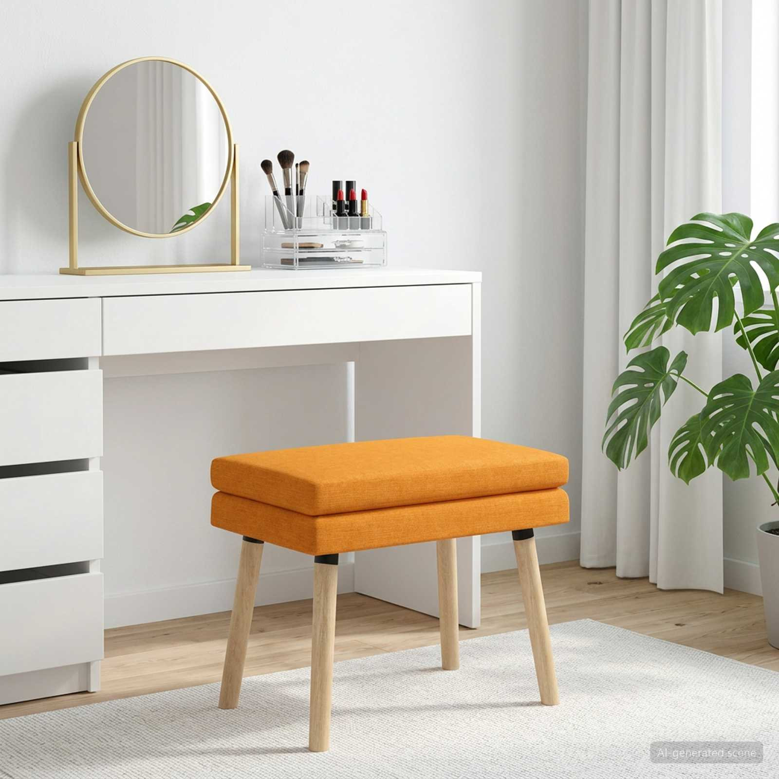 vidaXL Doppellagige Bank Dunkelgelb 60 x 40 x 46 cm Stoff
