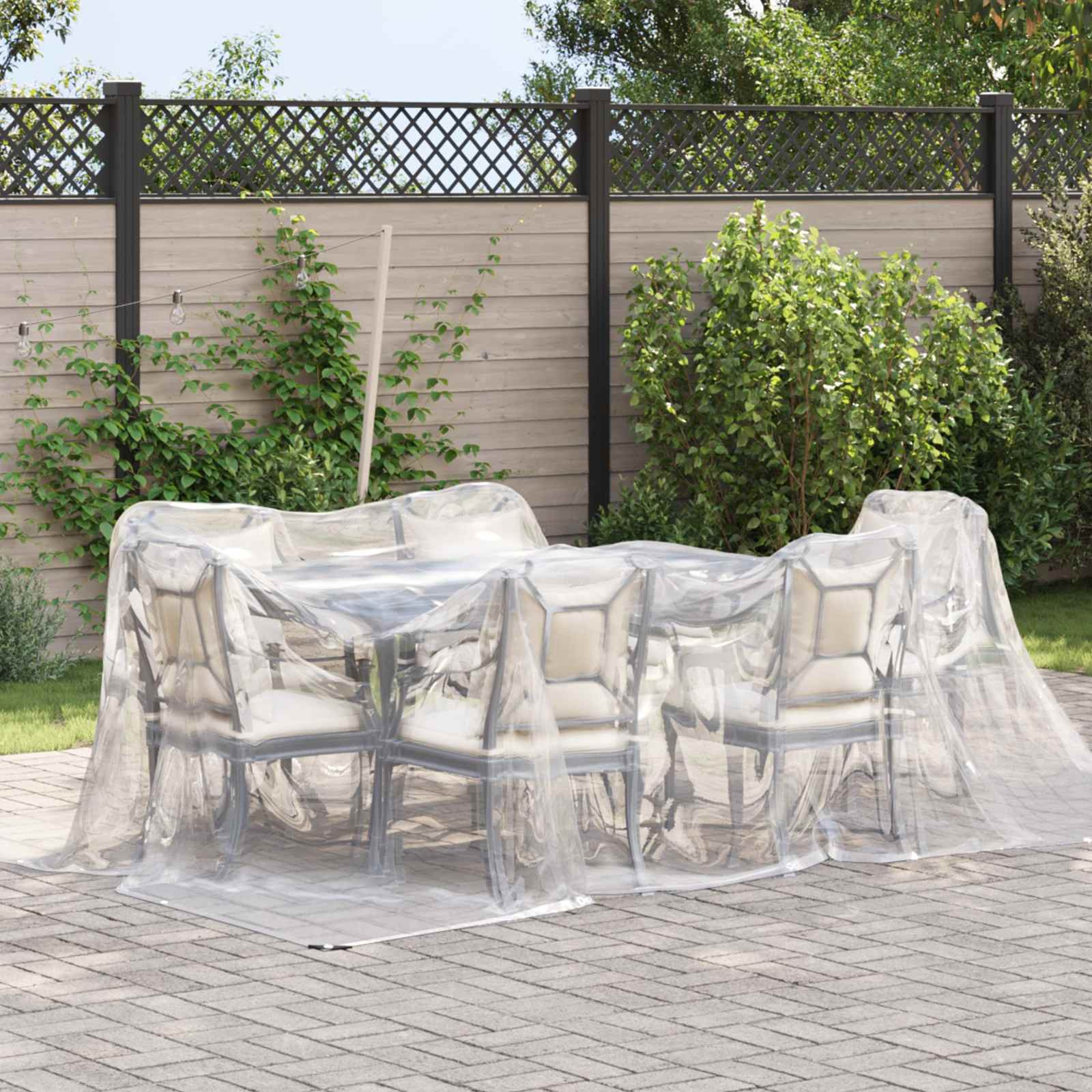 vidaXL Planen Transparent 5 x 3,5 m PE
