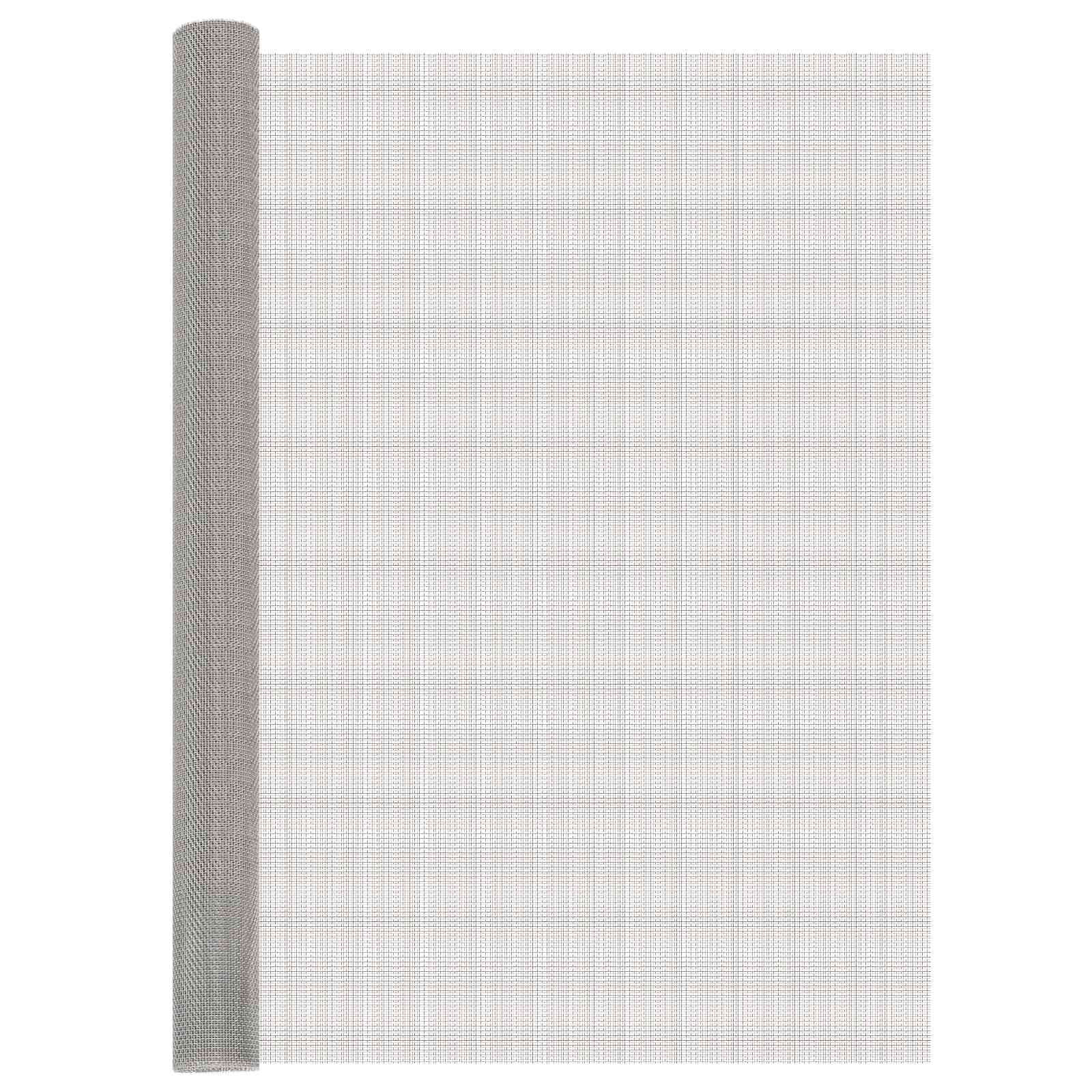 vidaXL Mesh Bildschirm 120 x 1000 cm 8 Mesh Edelstahl 201 Silber