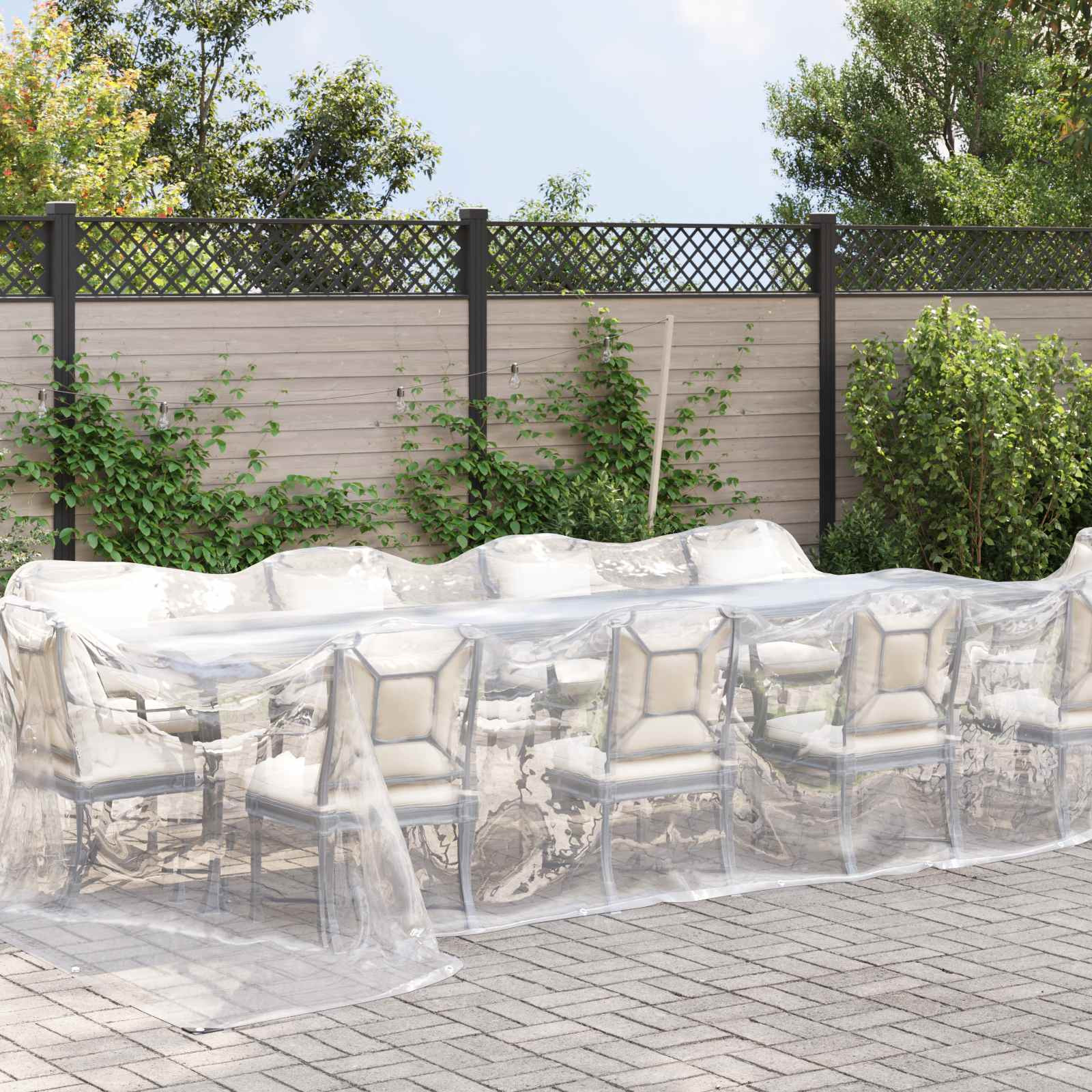 vidaXL Planen Transparent 7 x 5 m PE