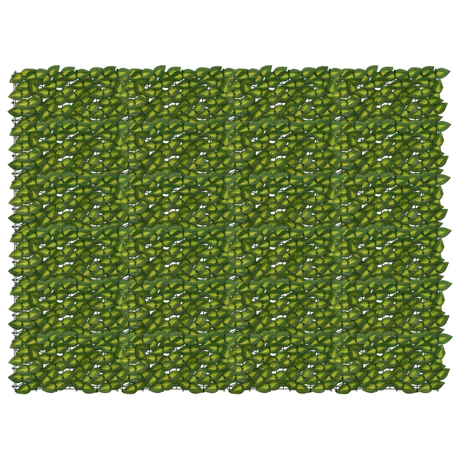 vidaXL Balkonsichtschutz mit Blättern Grün und Gelb 200 x 150 cm