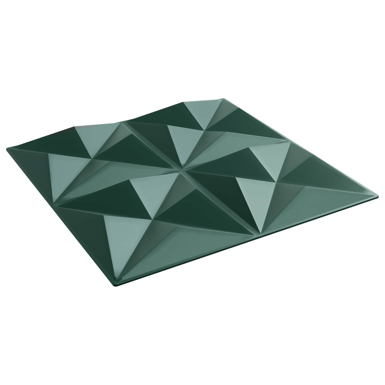vidaXL Wandpaneele 48 pcs Origami Grün 50 x 50 cm XPS Schaum