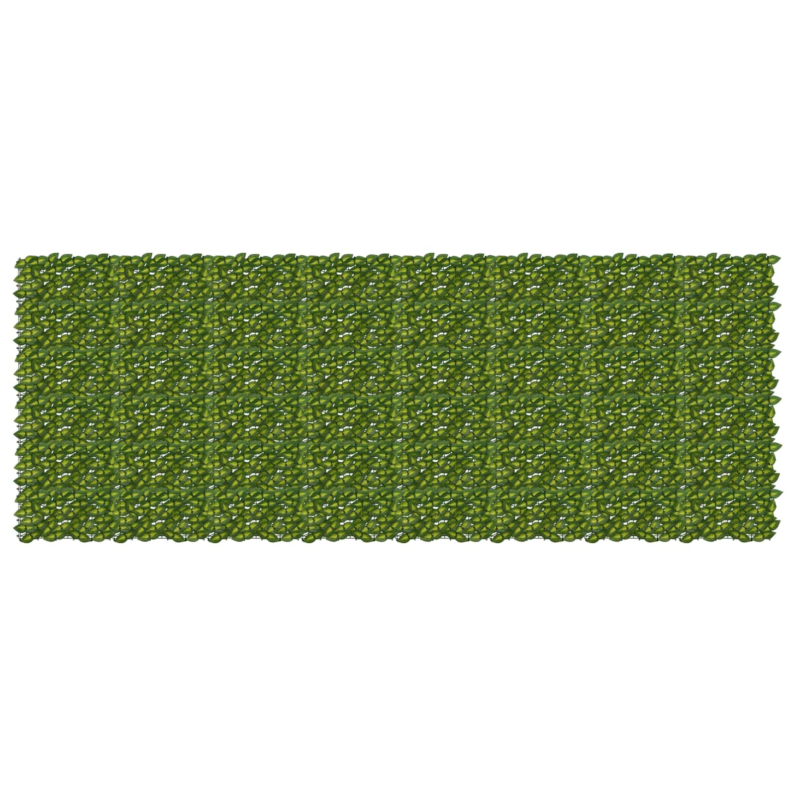 vidaXL Balkonsichtschutz mit Blättern Grün und Gelb 400 x 150 cm