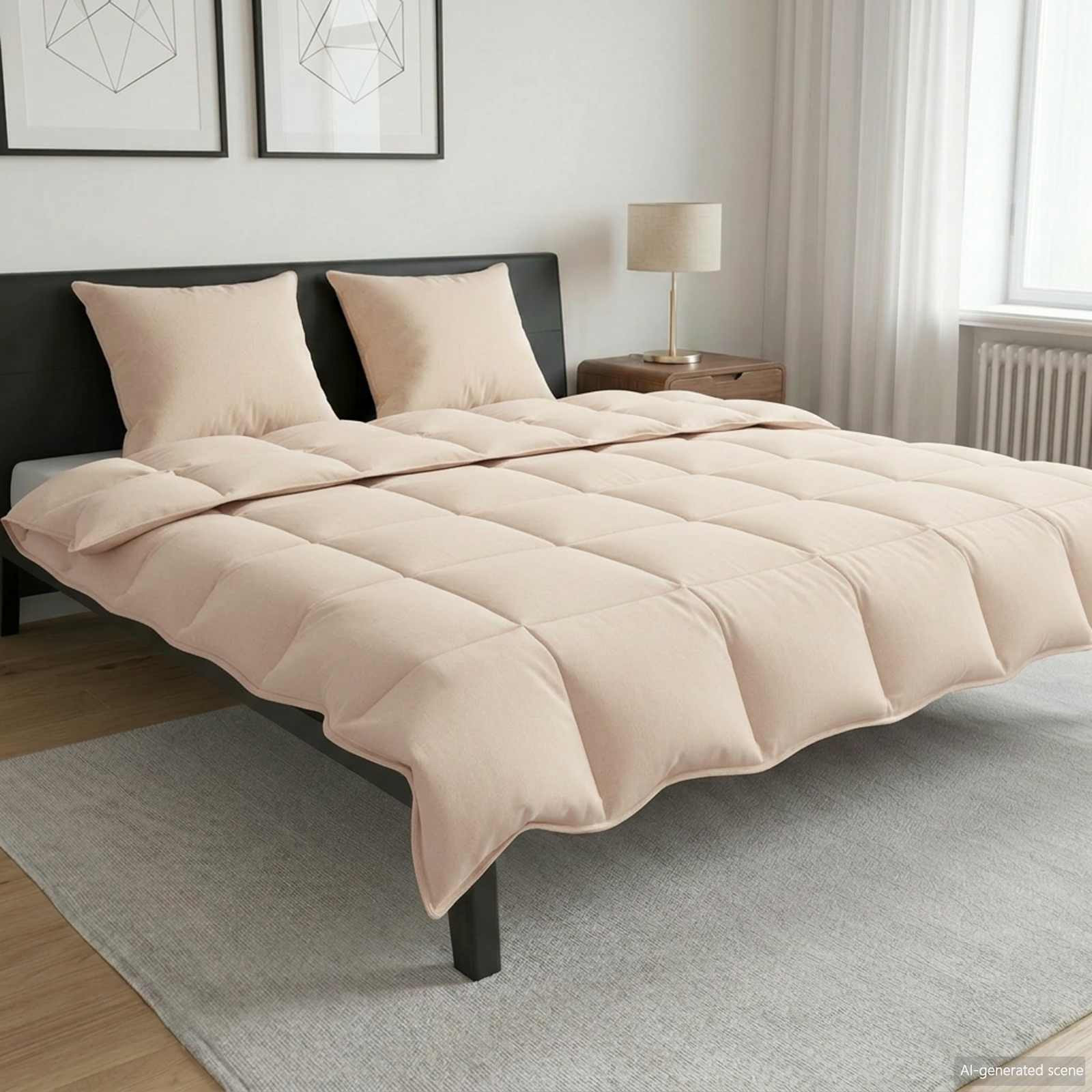 vidaXL Winterbettdecke Beige 240 x 220 cm 100% natürlicher Kapok