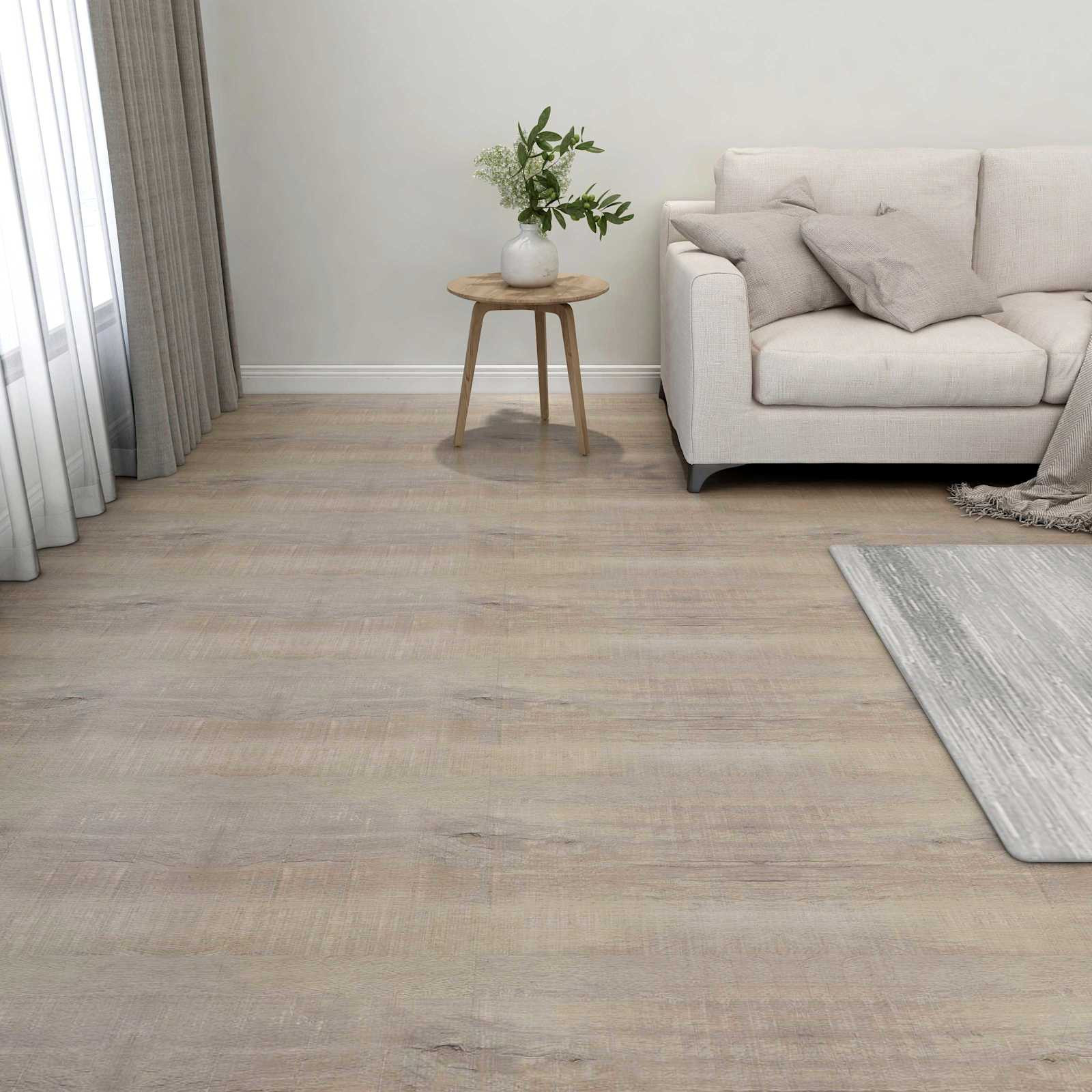 vidaXL Bodenplanken 55 pcs Taupe 5,11 m² PVC