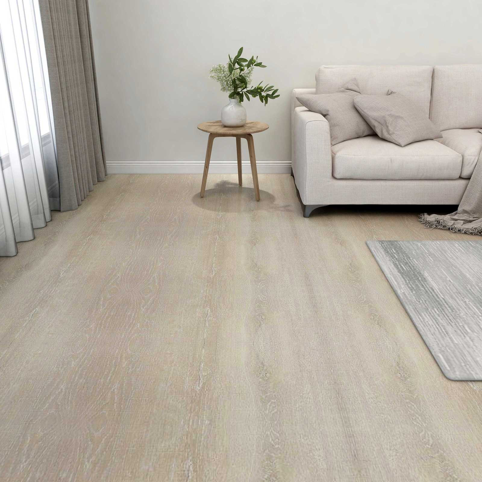 vidaXL Bodenplanken 55 pcs Beige 5,11 m² PVC