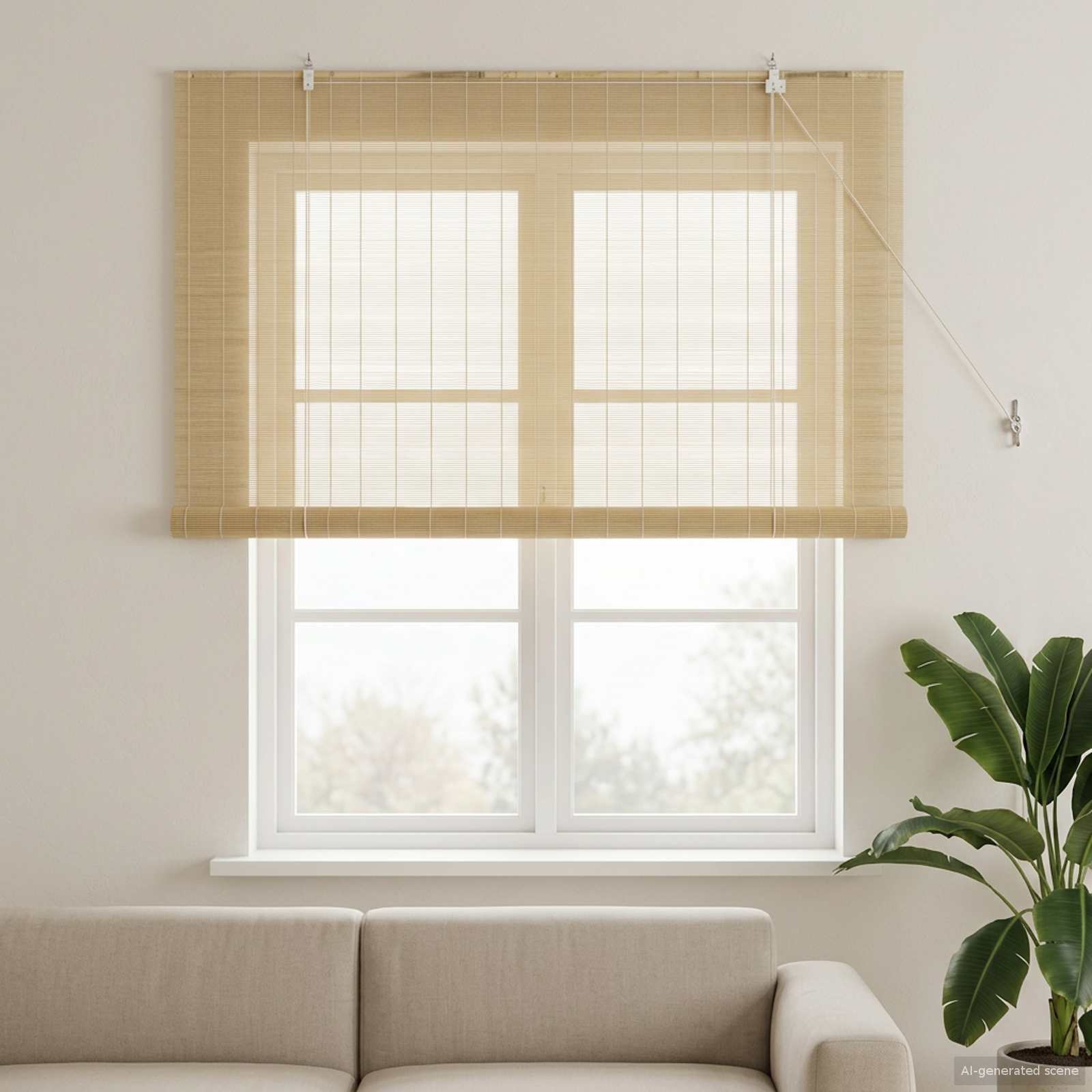 vidaXL Rollo Natur 130 x 160 cm Bambus