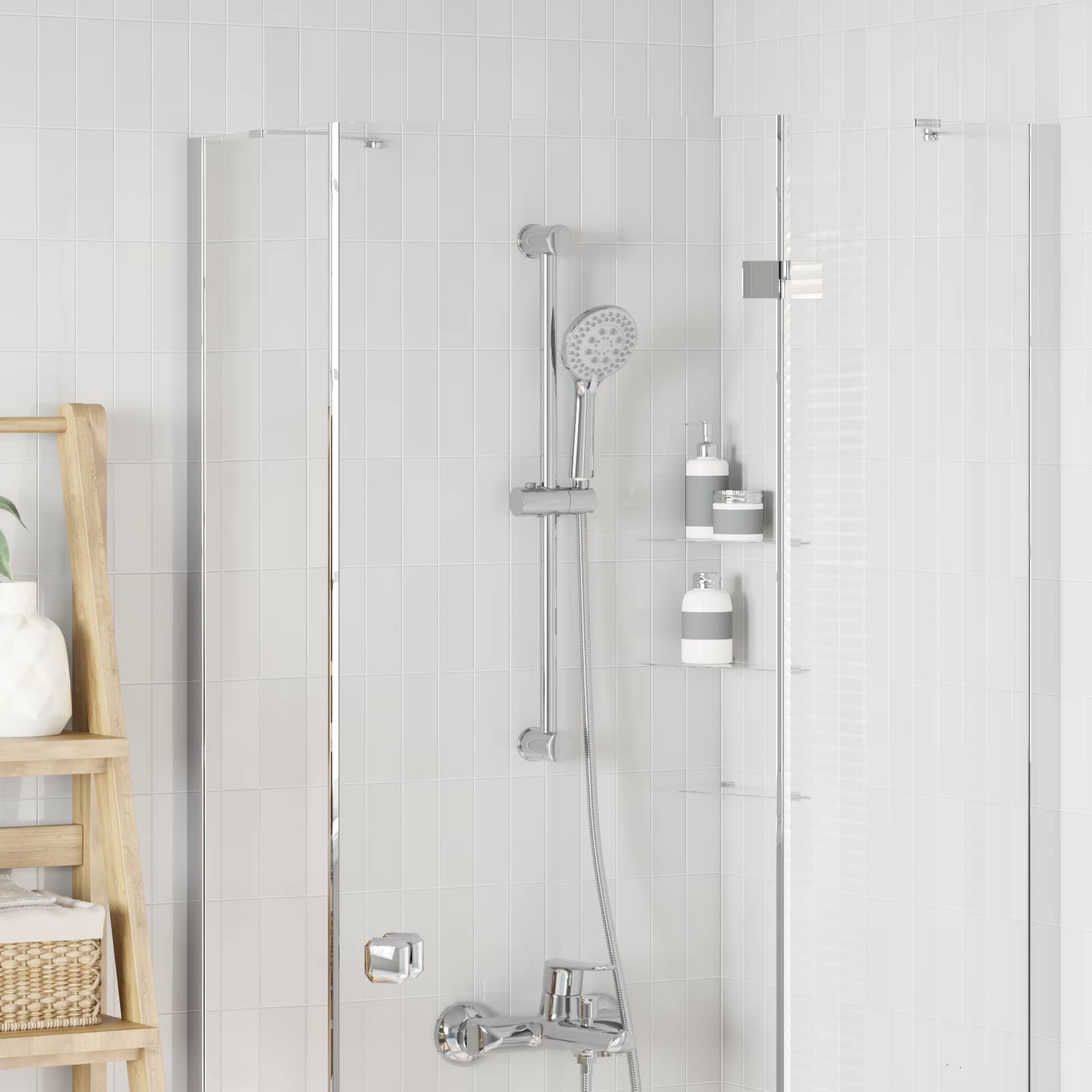 vidaXL Duschkopfhalter Chrom 70 cm ABS Kunststoff