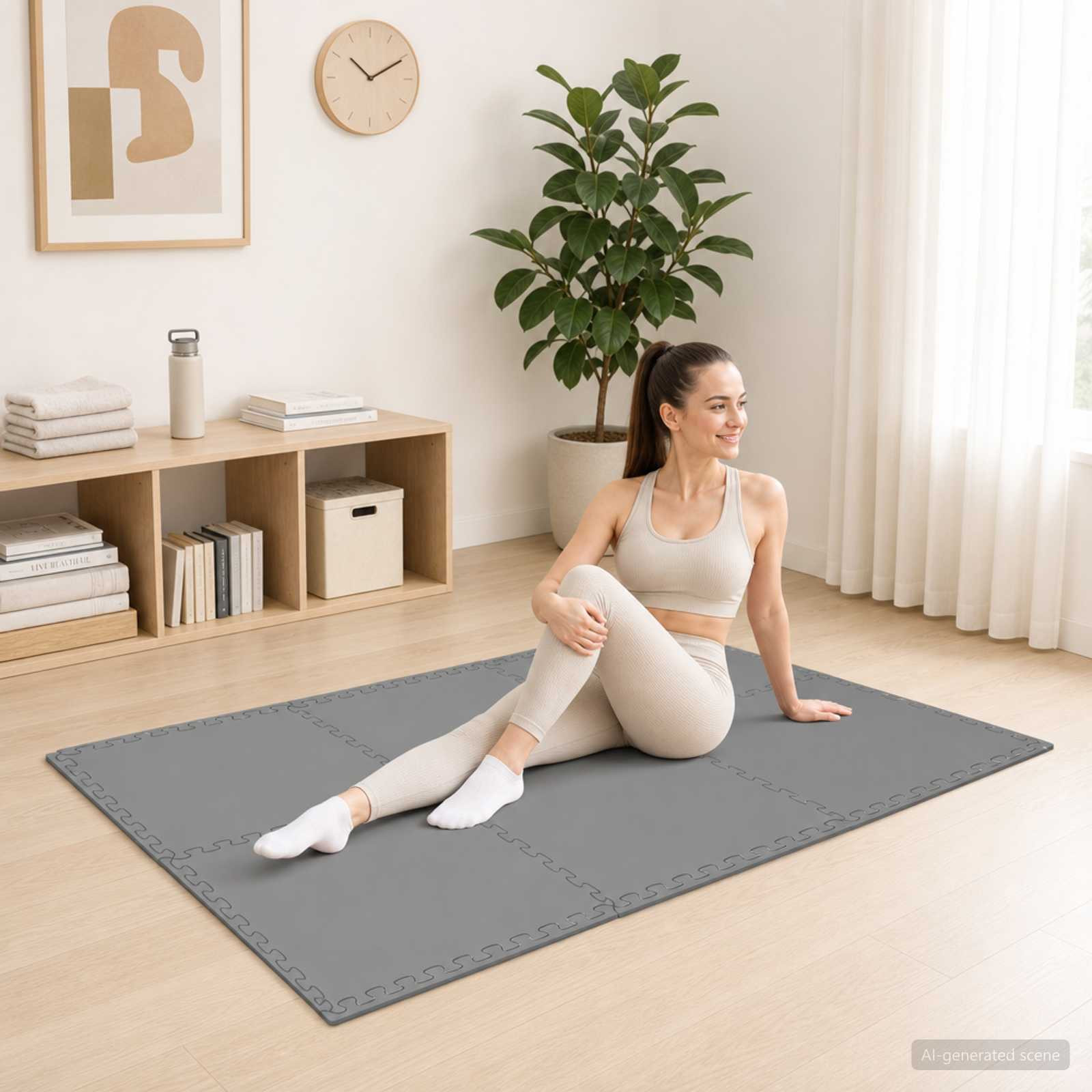 vidaXL Fußmatten 40 pcs Grau 14,4 m² EVA-Schaum