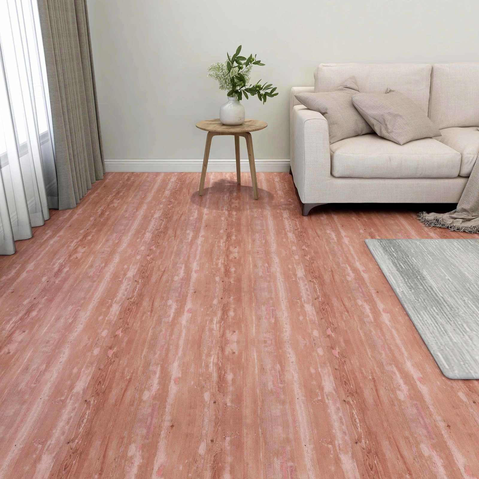 vidaXL Bodenplatten 55 pcs Rot 5,11 m² PVC