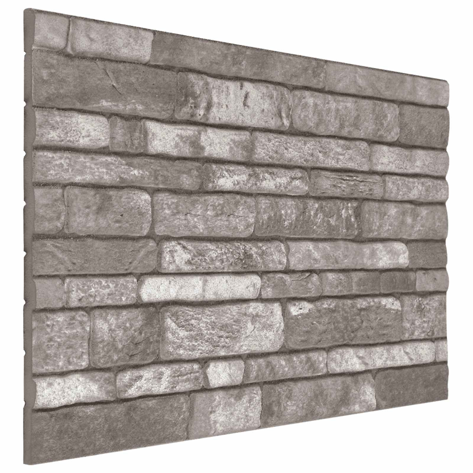 vidaXL Wandpaneele 10 pcs Dunkelgrau 100 x 50 cm EPS-Schaum