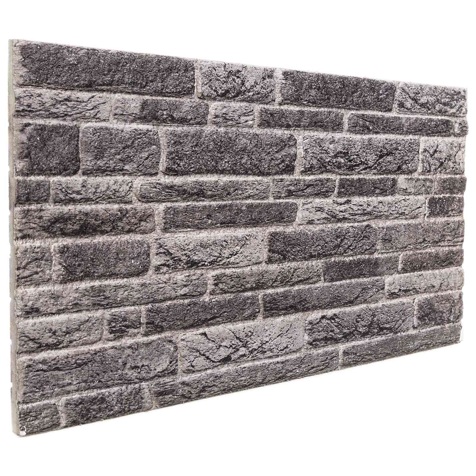 vidaXL Wandpaneele 10 pcs Anthrazit 100 x 50 cm EPS-Schaum
