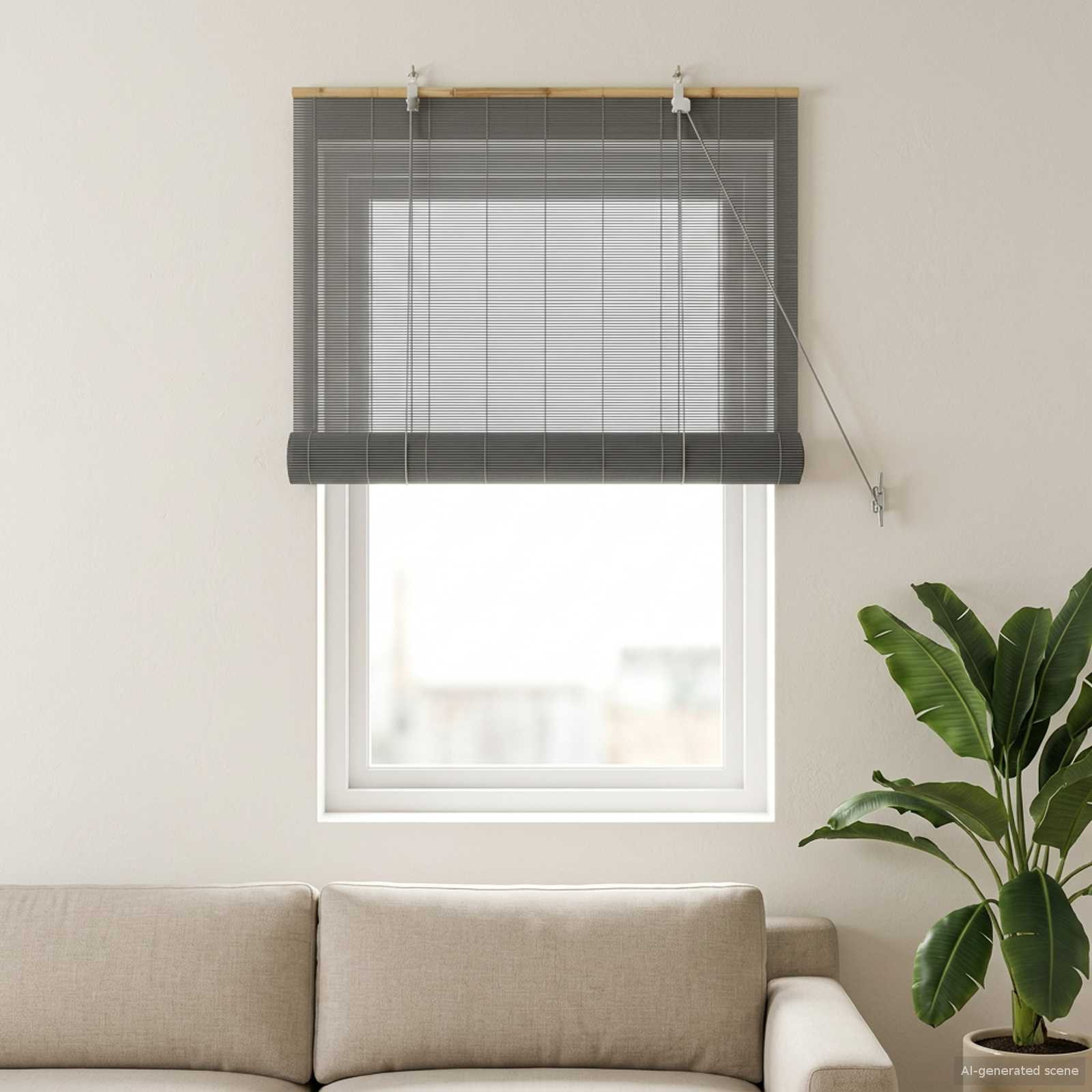 vidaXL Rollo Grau 70 x 160 cm Bambus
