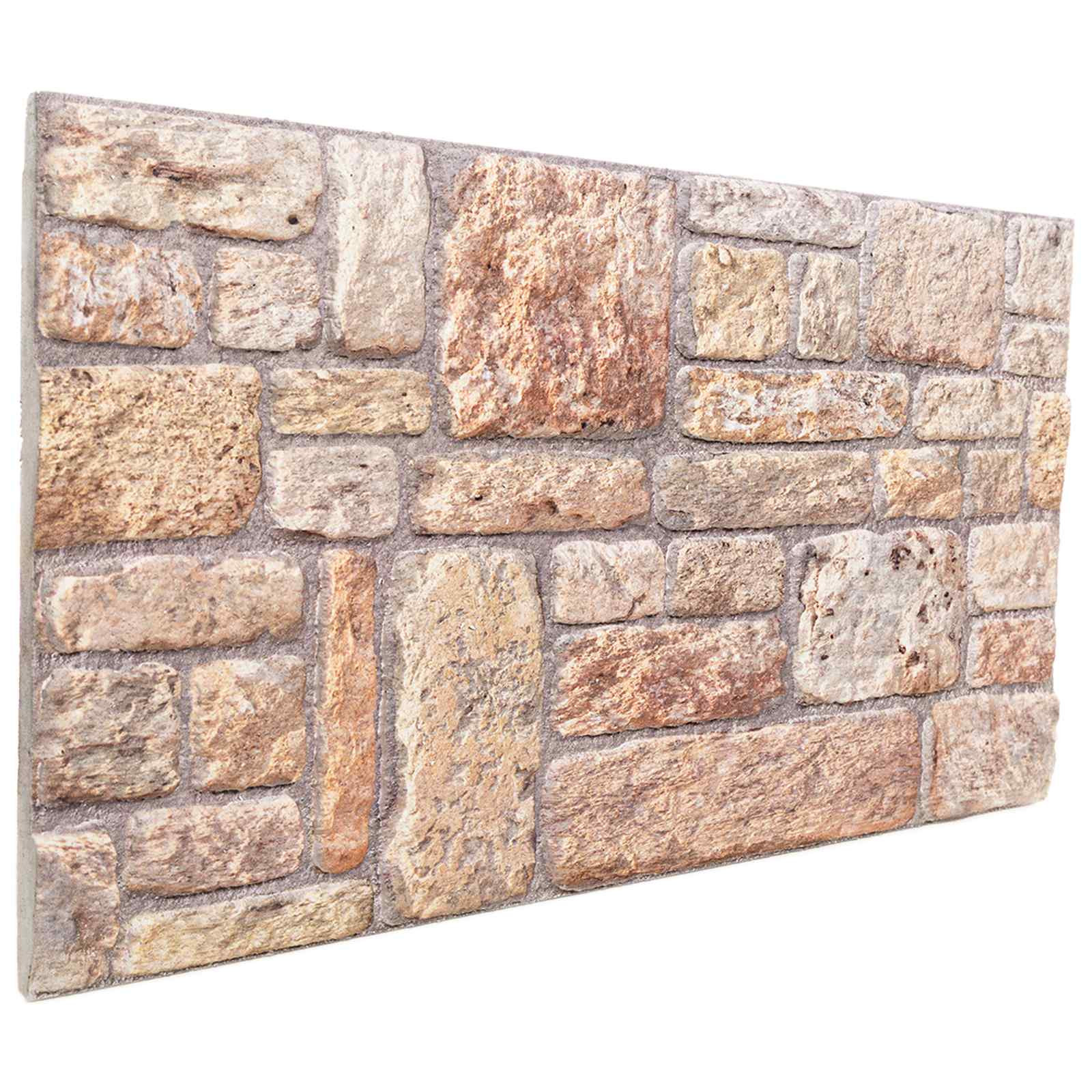 vidaXL Wandpaneele 10 pcs Hellbraun und Weiß 100 x 50 cm EPS-Schaum