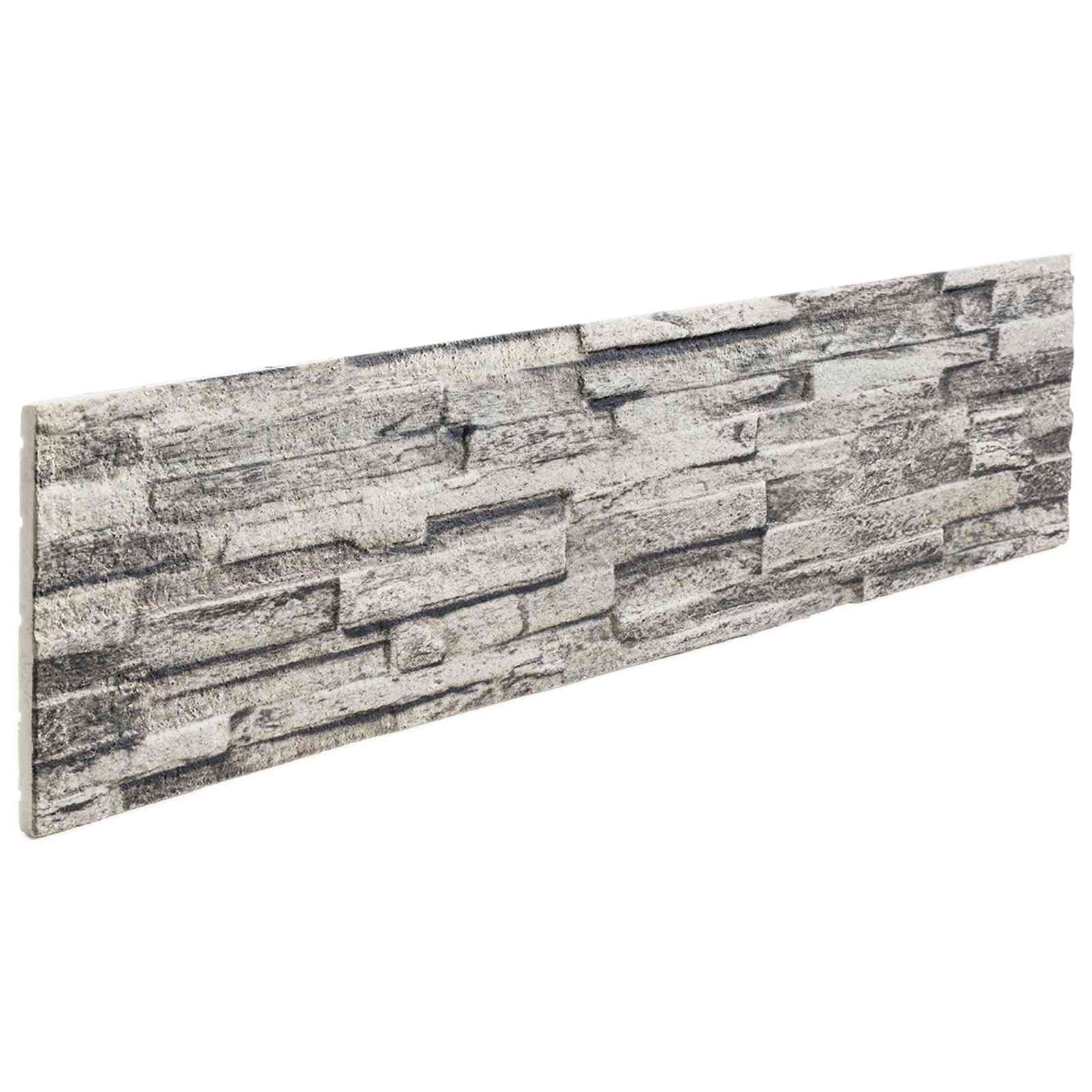 vidaXL Wandpaneele 10 pcs Hellgrau 100 x 25 cm EPS-Schaum