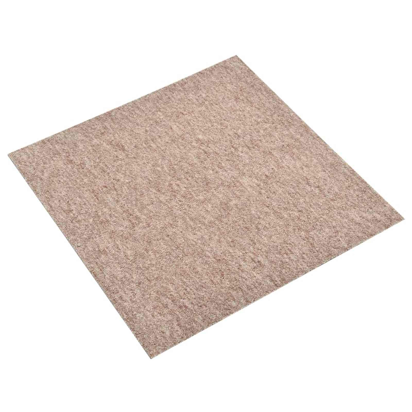 vidaXL Teppich 20 pcs Beige 50 x 50 cm 100% Polypropylen