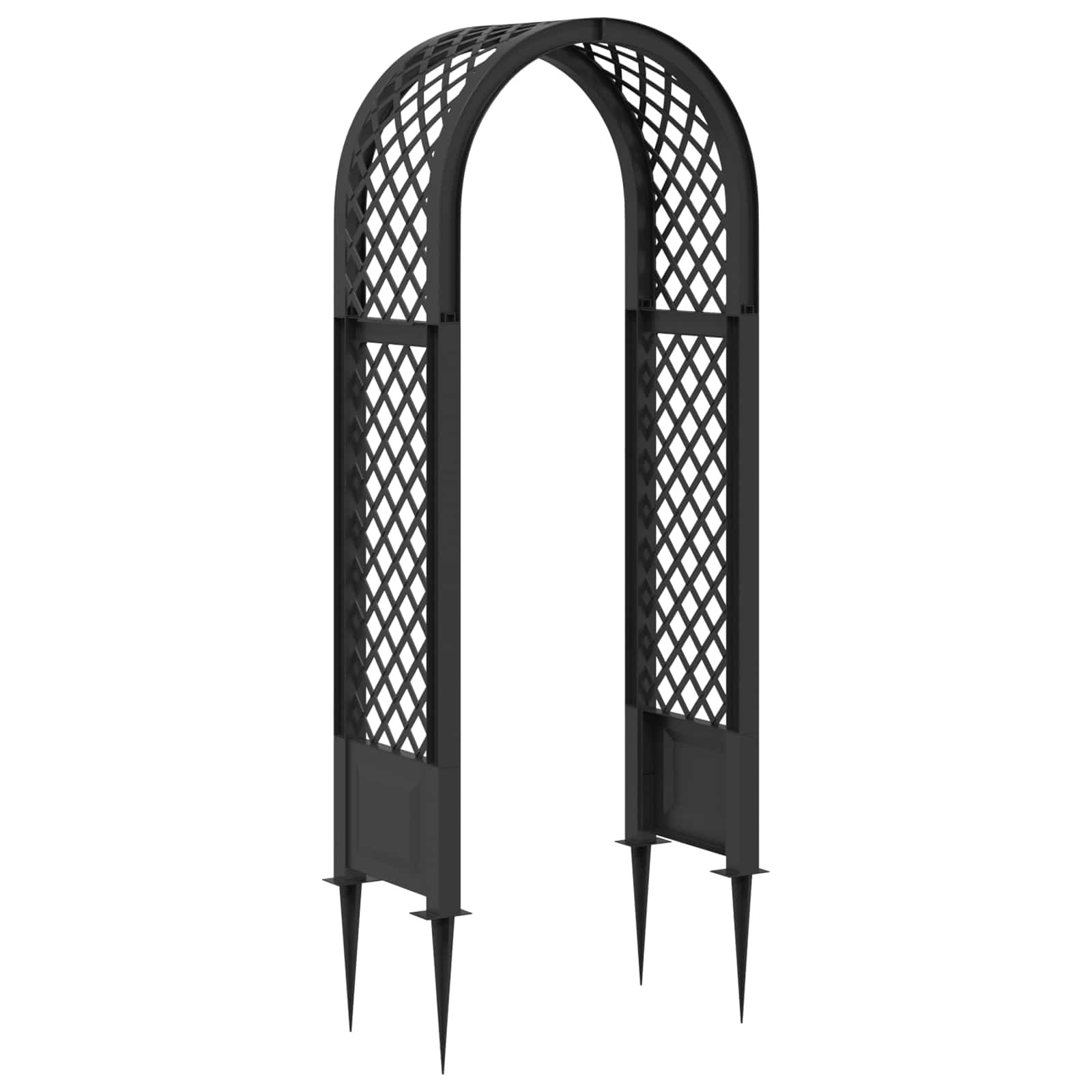vidaXL Rosenbogen mit Spitzen Anthrazit 97 x 43 x 218 cm PP