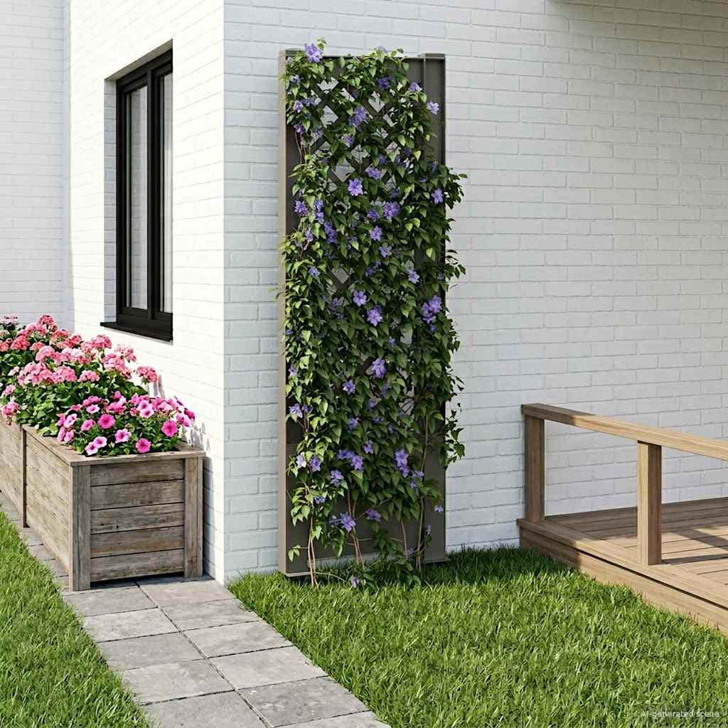 vidaXL Trellis mit Spike Grau 43 x 6 x 165 cm PP