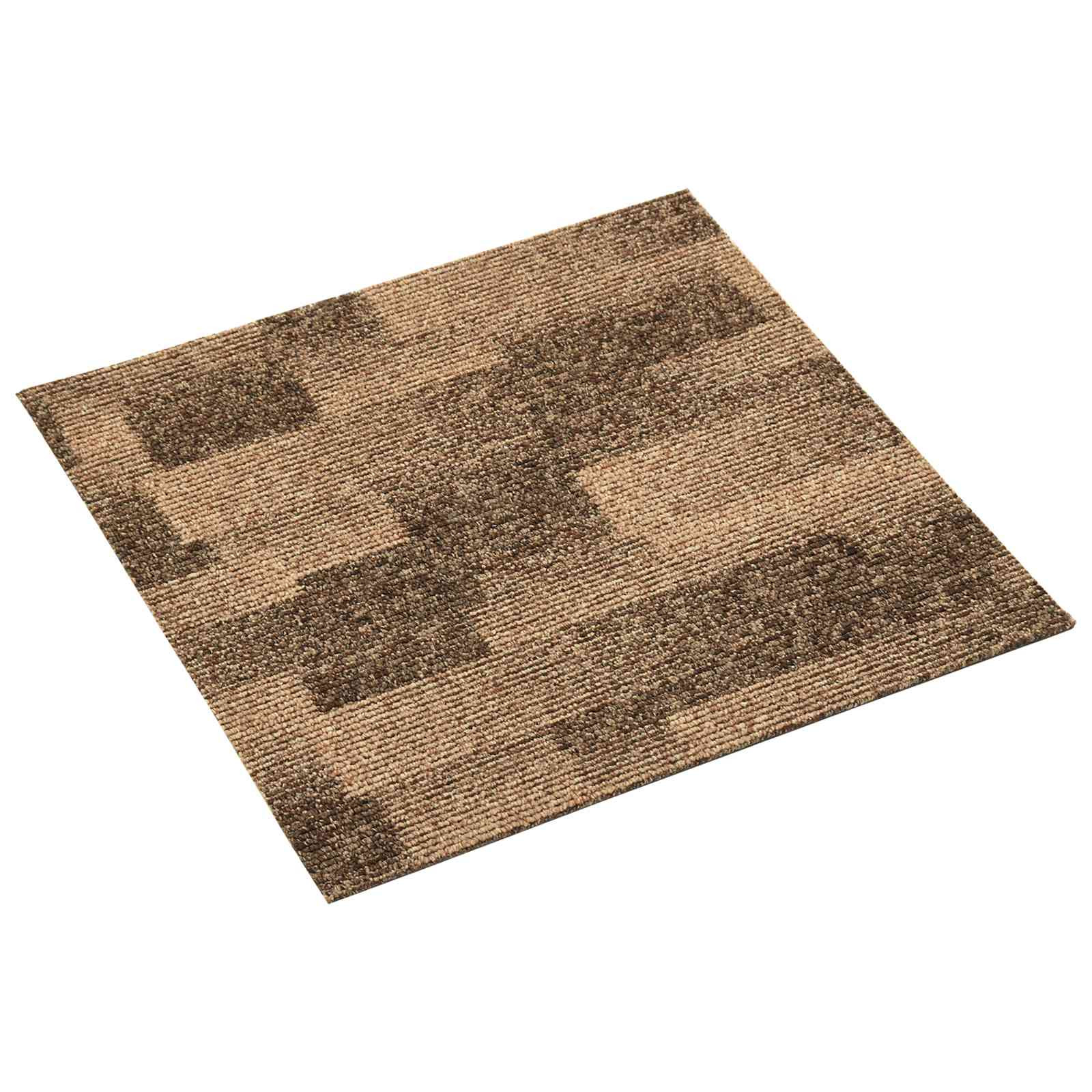 vidaXL Boden Teppich 20 pcs Braun 50 x 50 cm PP