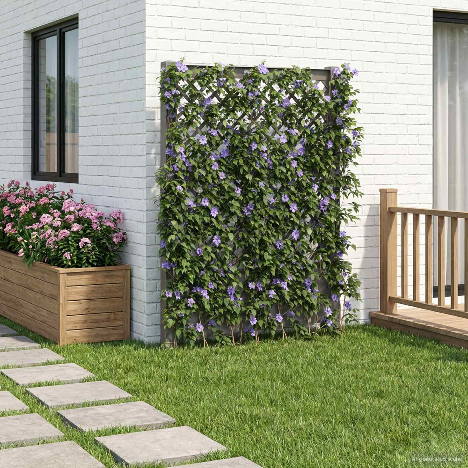 vidaXL Trellis mit Spike Grau 99 x 6 x 165 cm PP