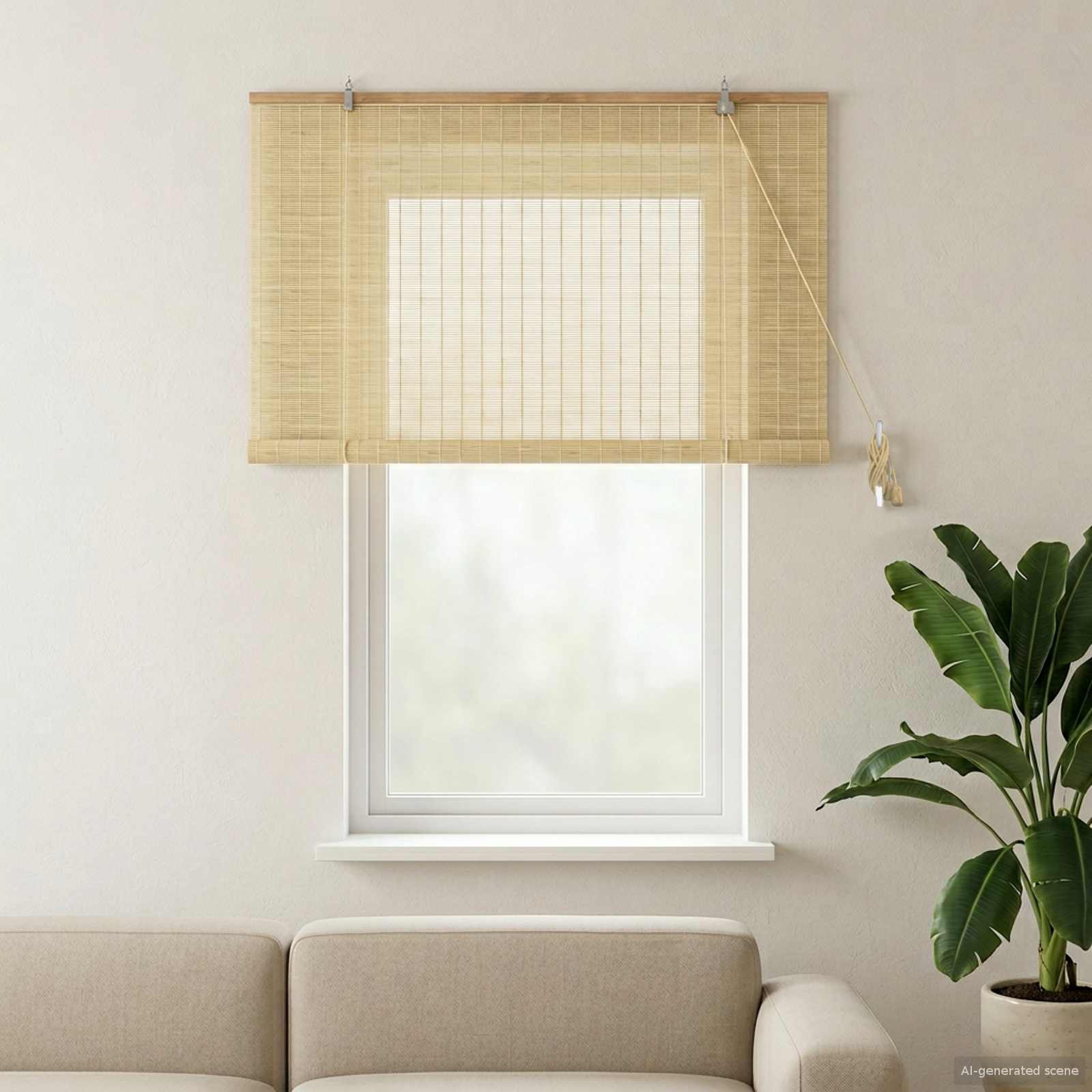vidaXL Rollo Natur 160 x 160 cm Bambus