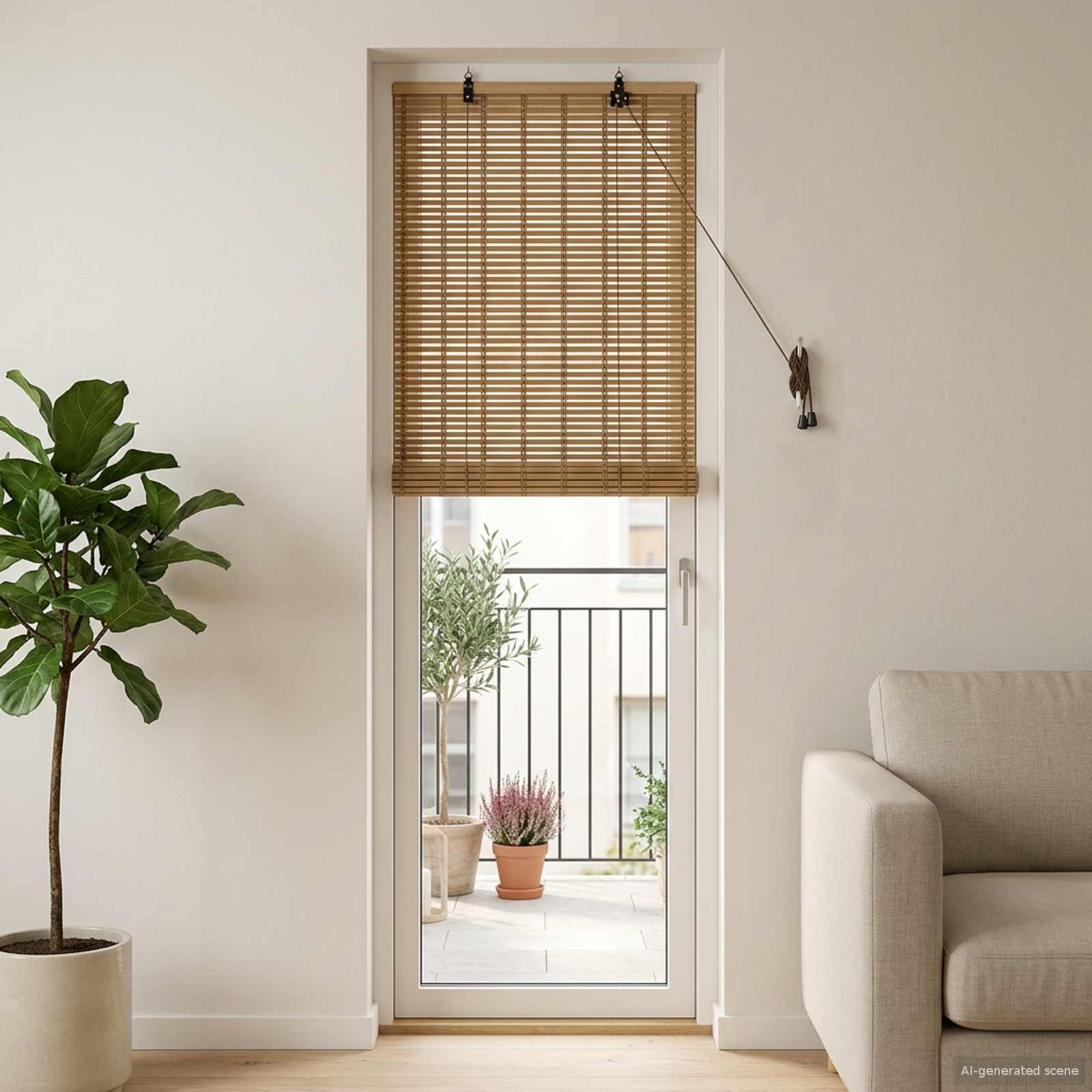 vidaXL Rollo Natur 70 x 220 cm Bambus