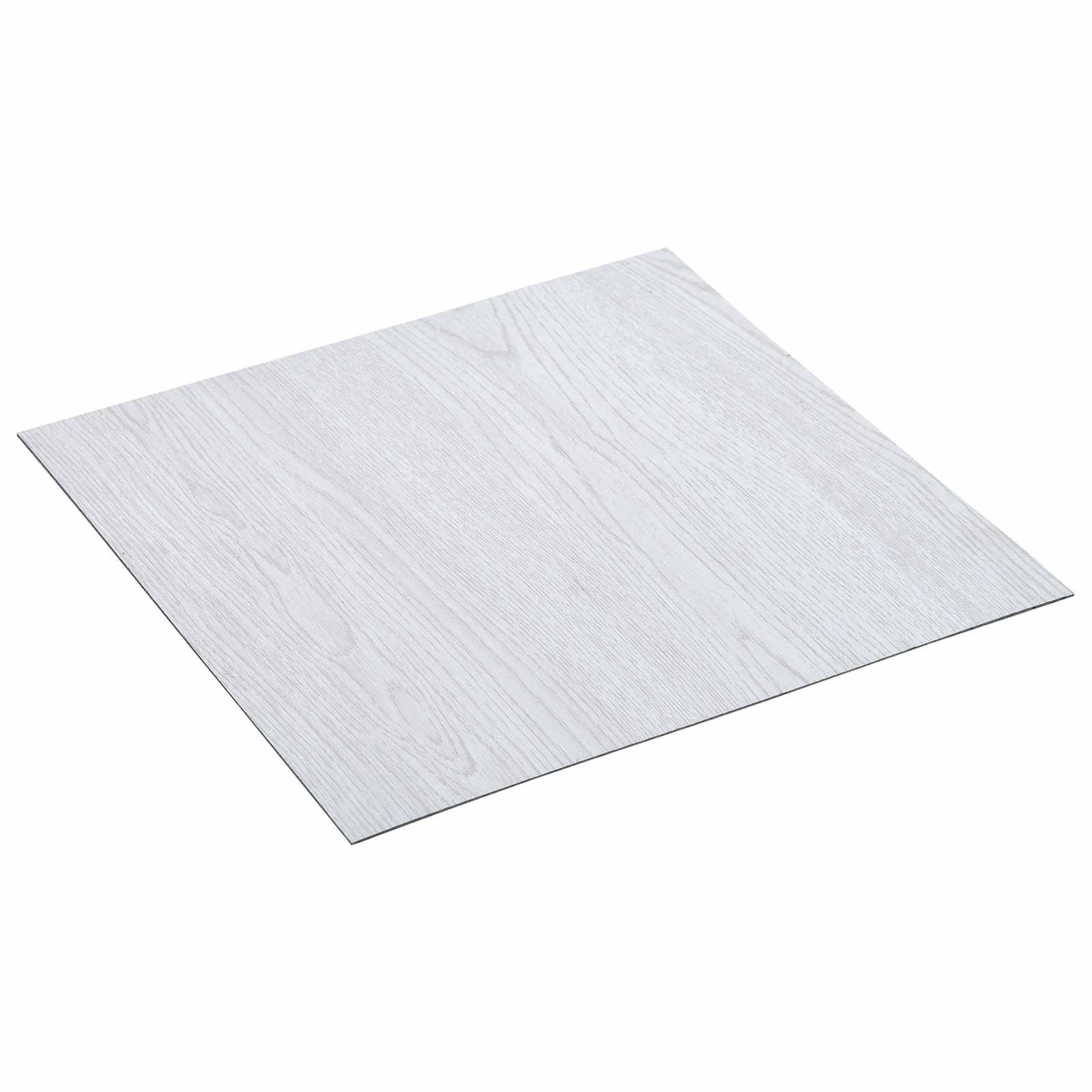 vidaXL Selbstklebende Bodenplanken 30,5 x 30,5 cm 20 pcs PVC Weiß