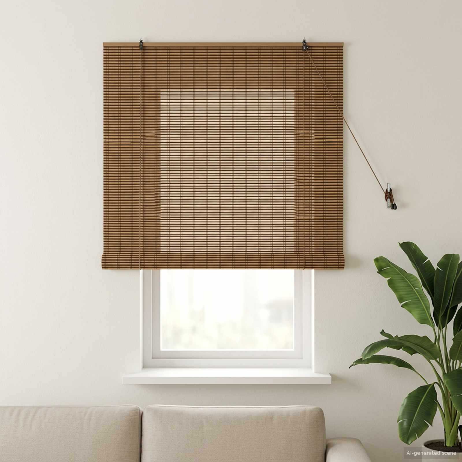 vidaXL Rollo Braun 130 x 160 cm Bambus
