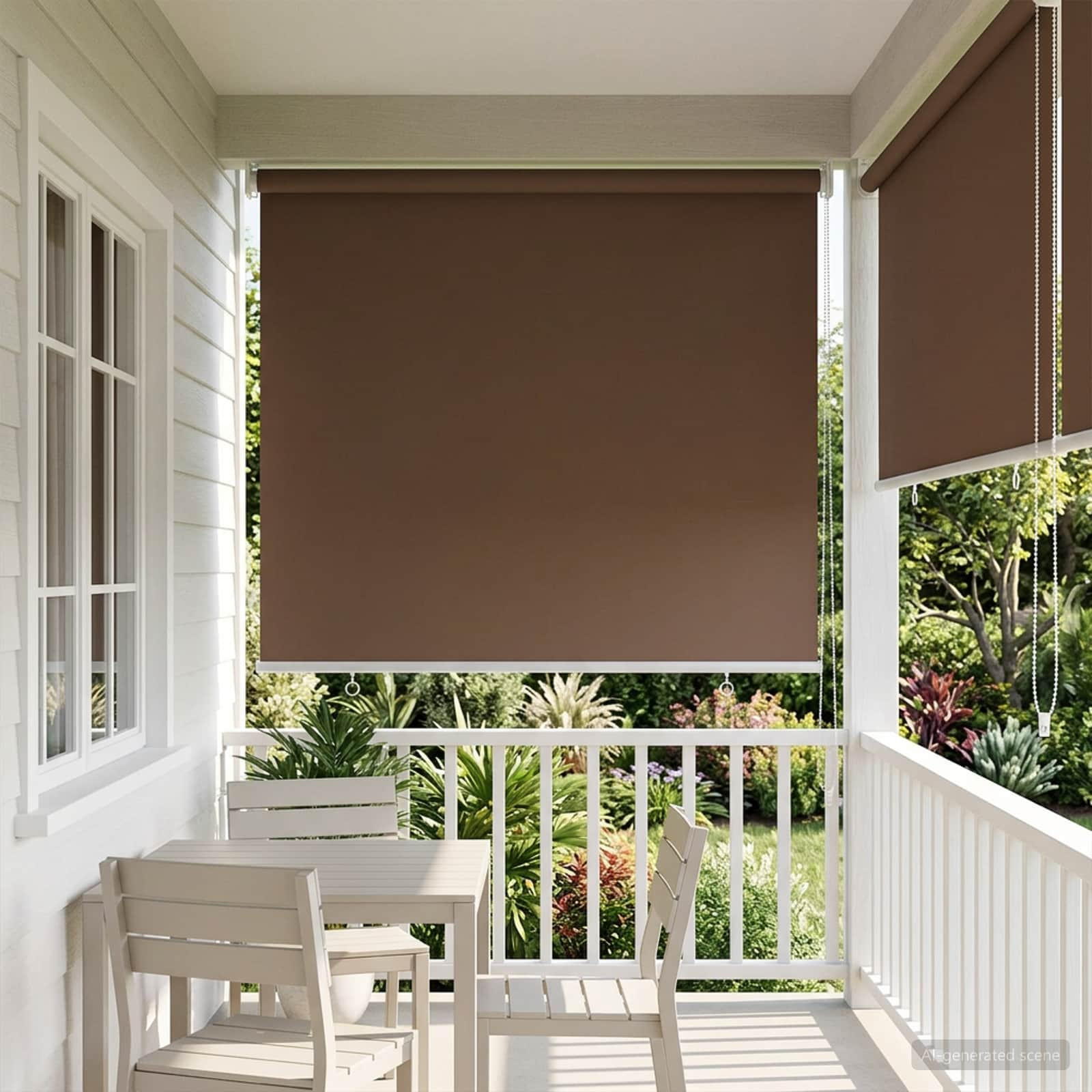 vidaXL Außen-Rollos mit UV-Schutz Taupe 85 x 140 cm (B x H) Polyester