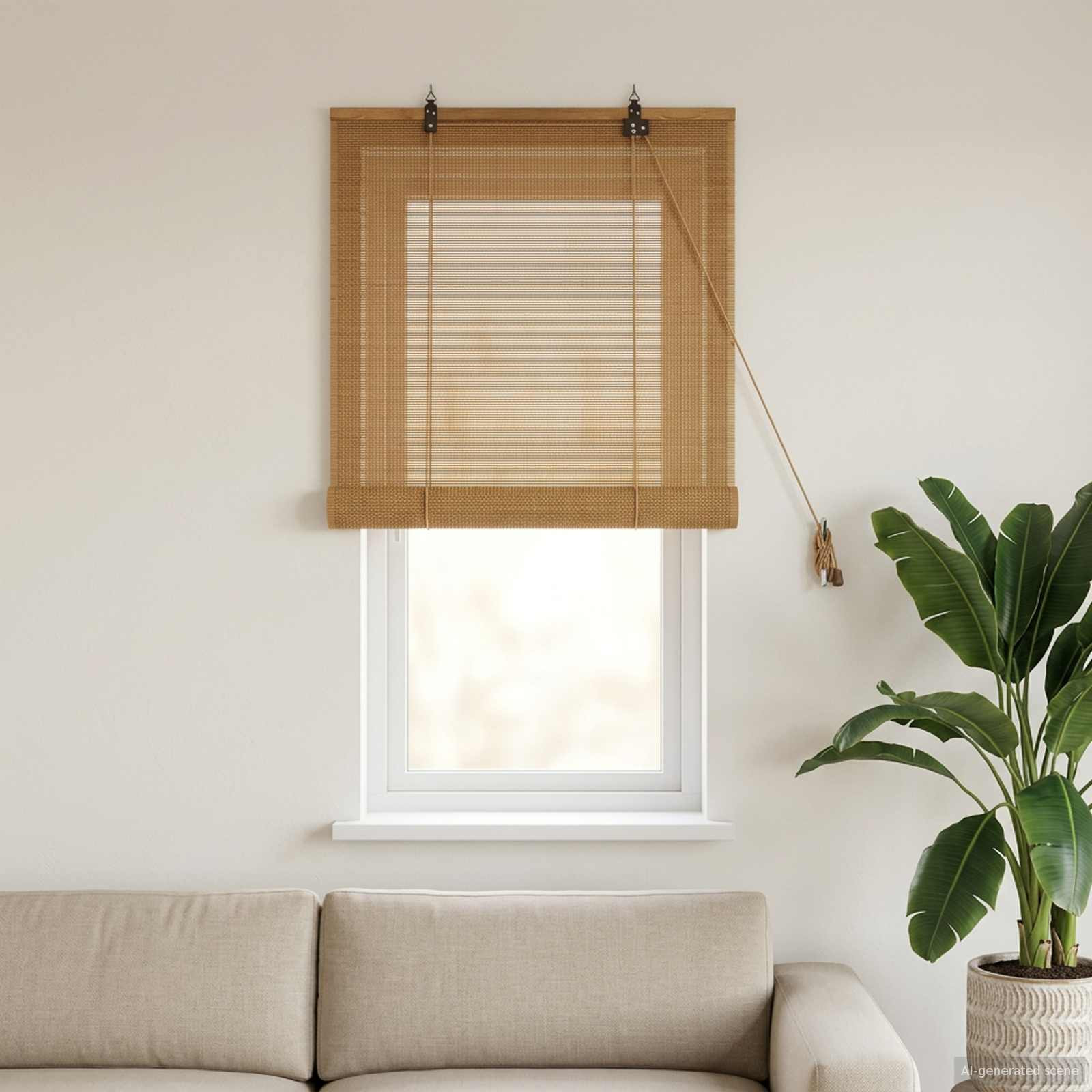 vidaXL Rollo Braun 50 x 160 cm Bambus